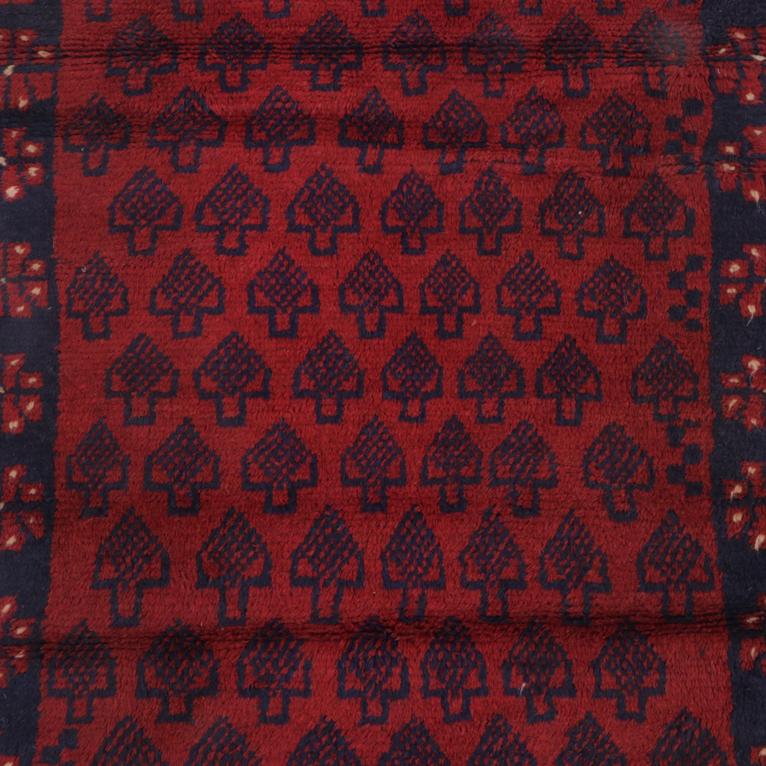 2'10 x 4'6 Hand-Knotted Afghan Baluch Accent Rug