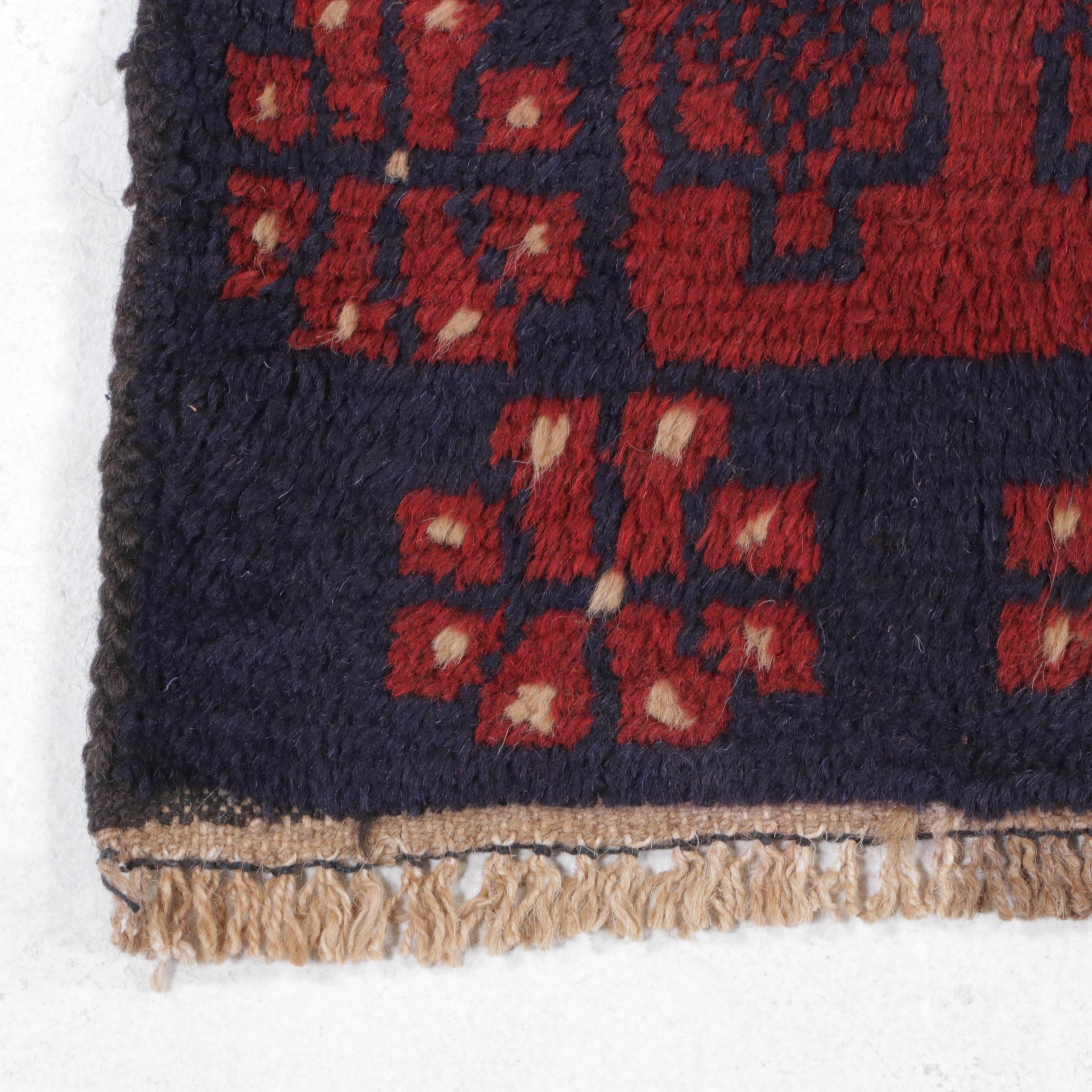2'10 x 4'6 Hand-Knotted Afghan Baluch Accent Rug