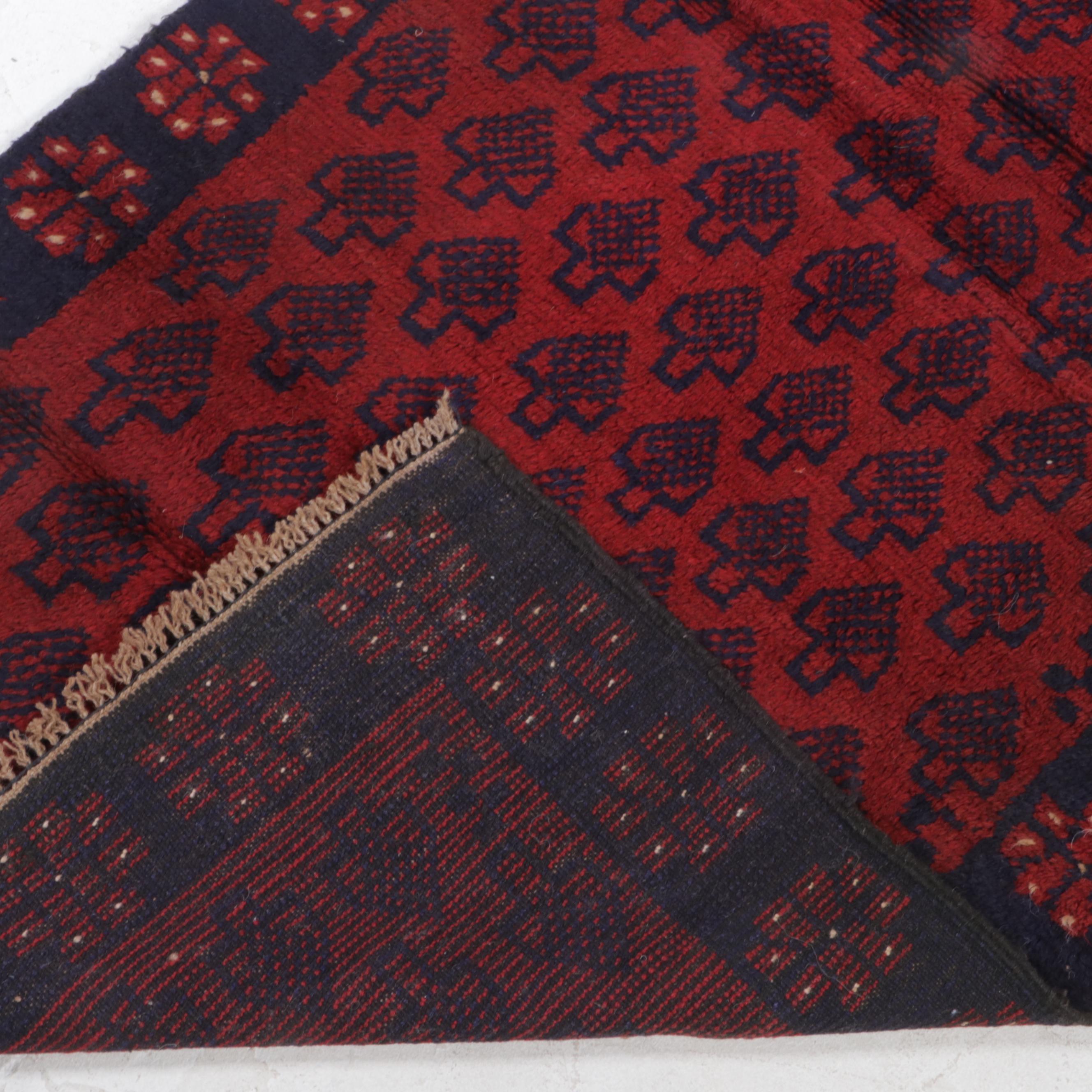 2'10 x 4'6 Hand-Knotted Afghan Baluch Accent Rug