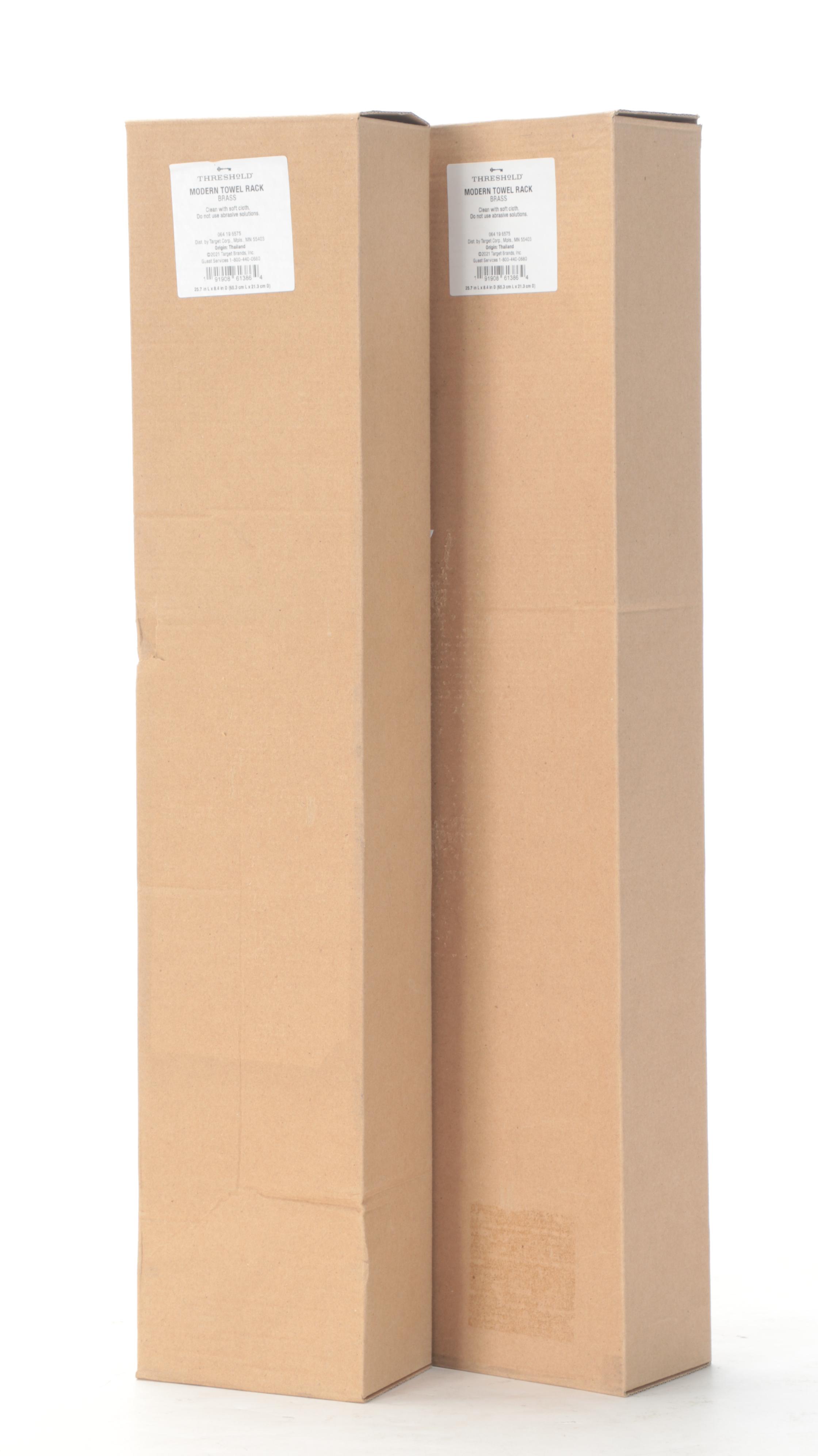 Threshold Brass Finish Modern Towel Racks