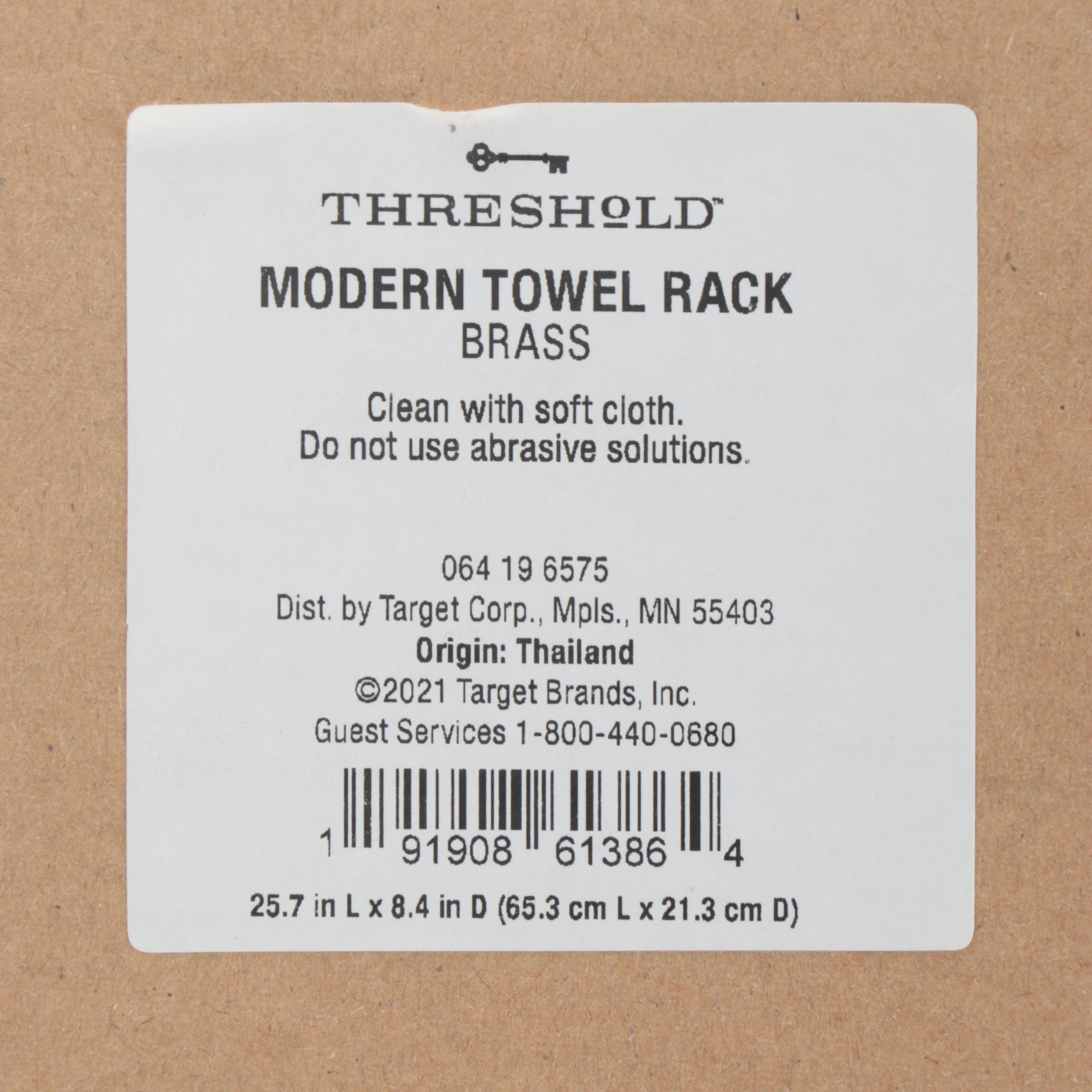 Threshold Brass Finish Modern Towel Racks