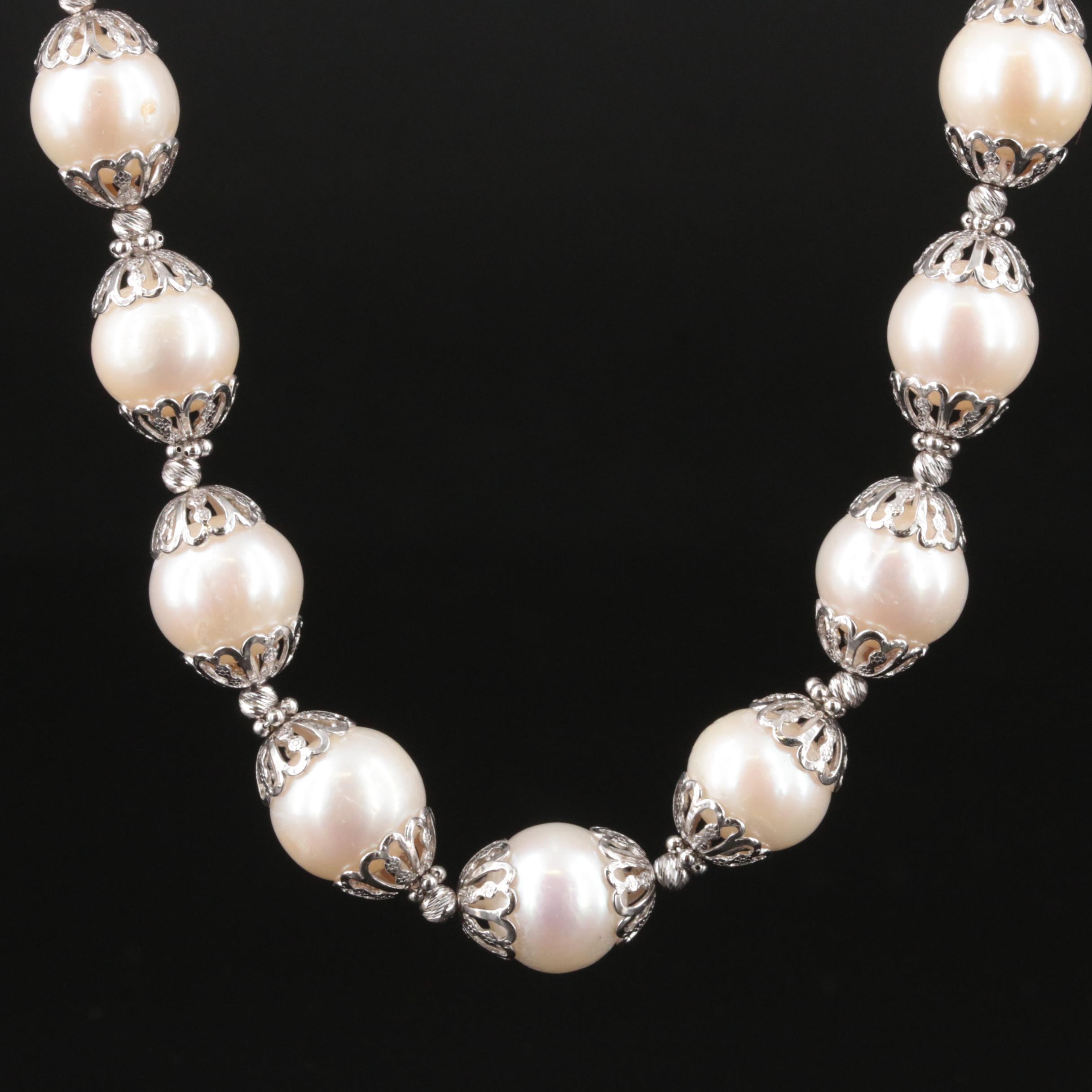Sterling Pearl Necklace