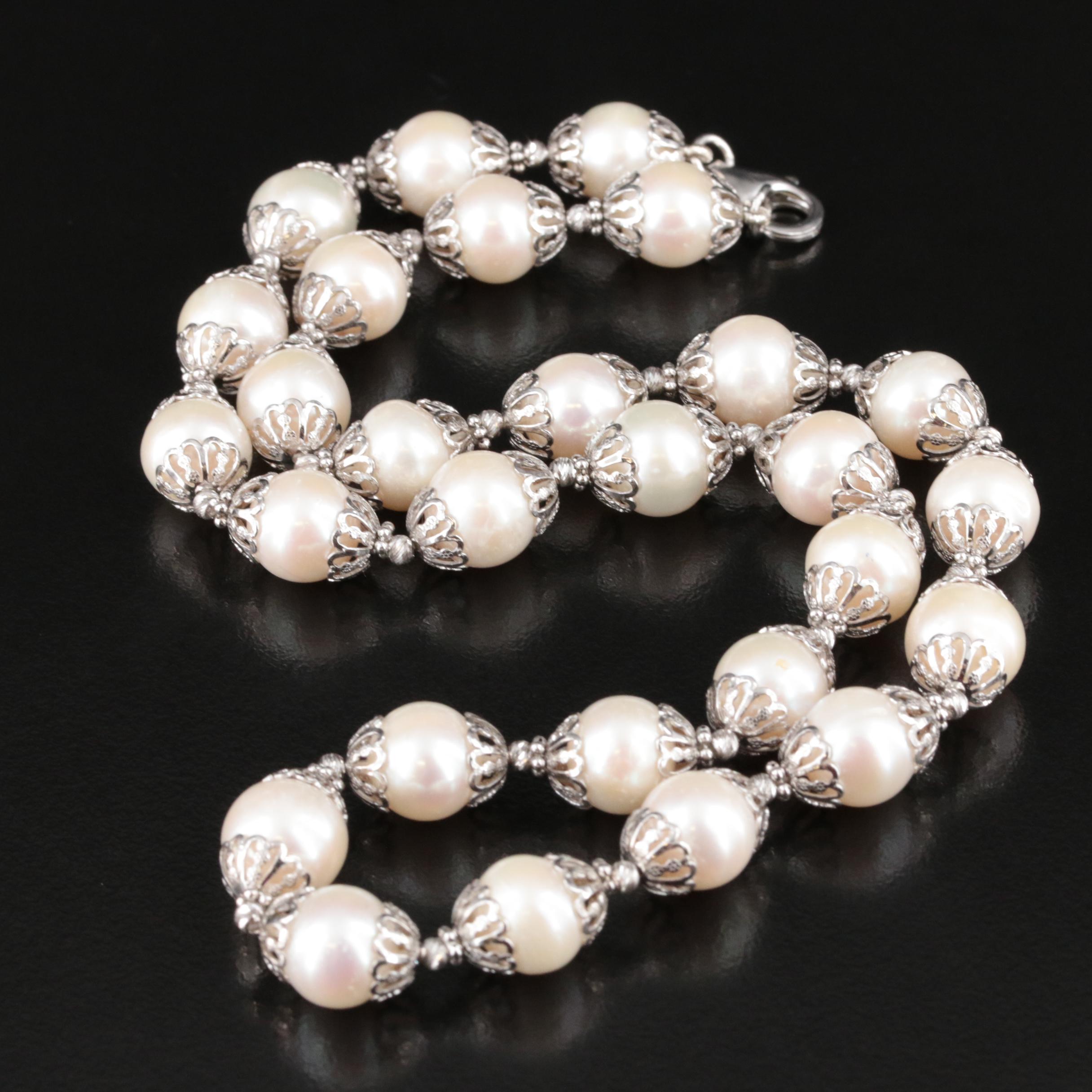 Sterling Pearl Necklace