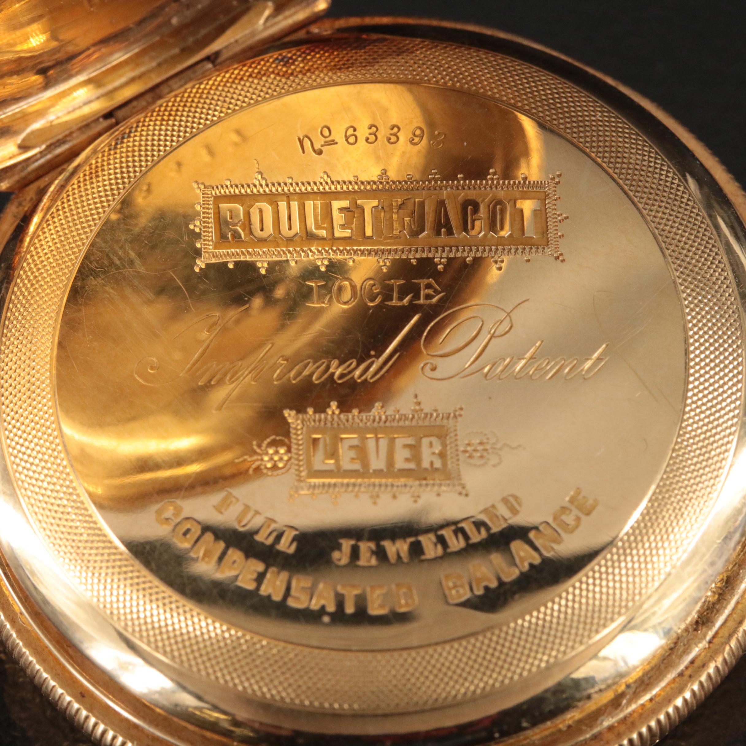 18K Waltham Open Face Pocket Watch