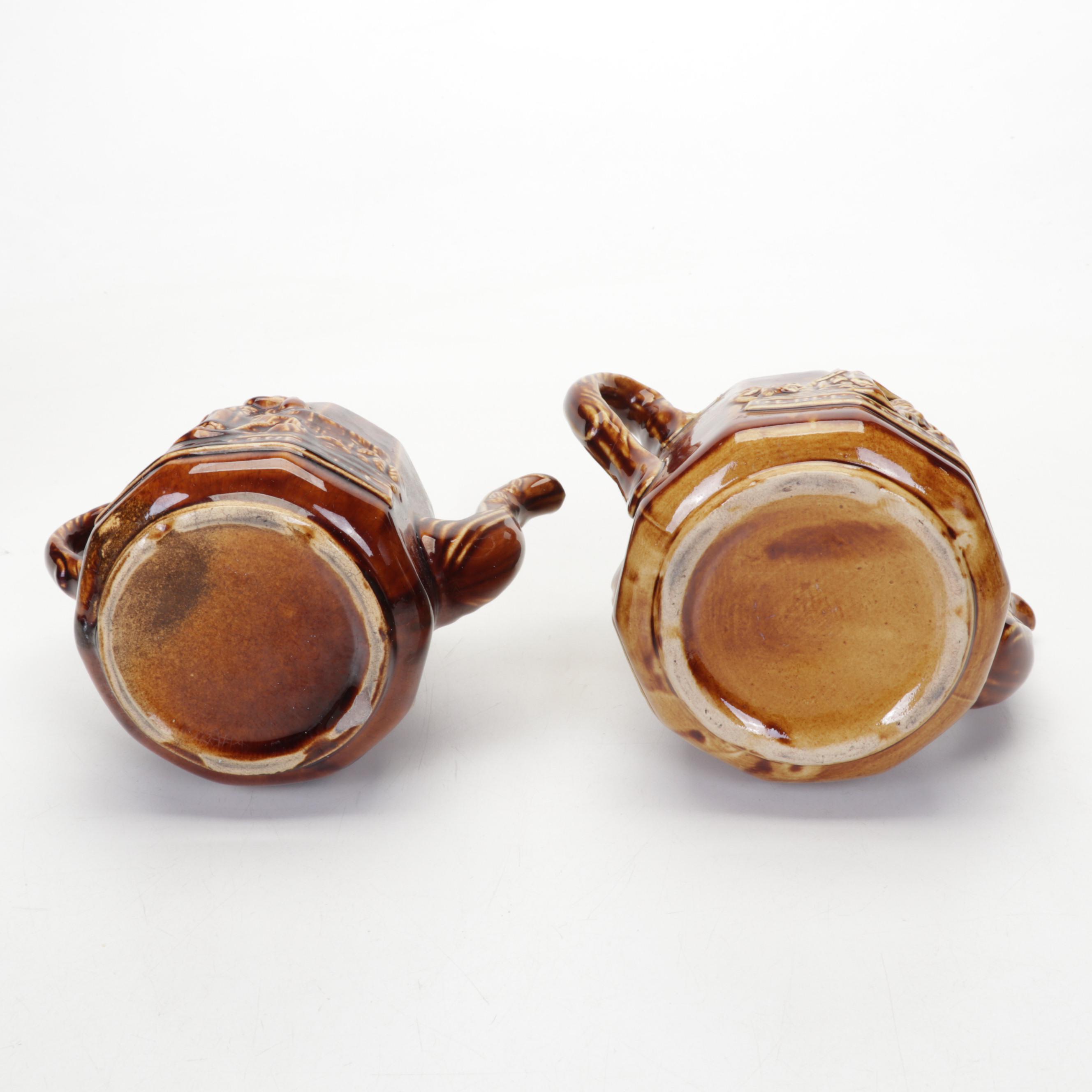 Rockingham Glazed "Rebekah at the Well", Teapots, Porcelain Toast Rack, & More