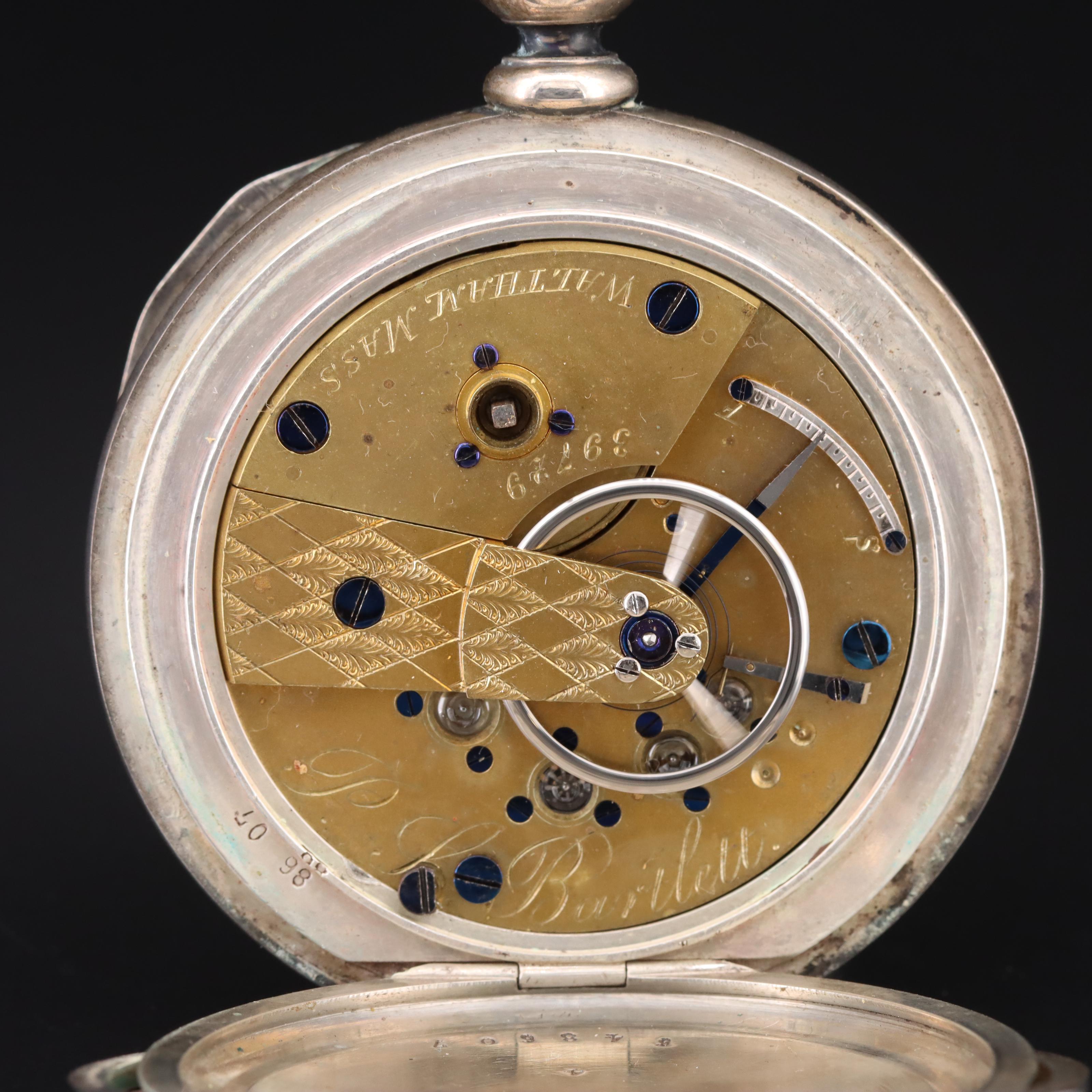 1860 Coin Silver American Waltham Pocket Watch