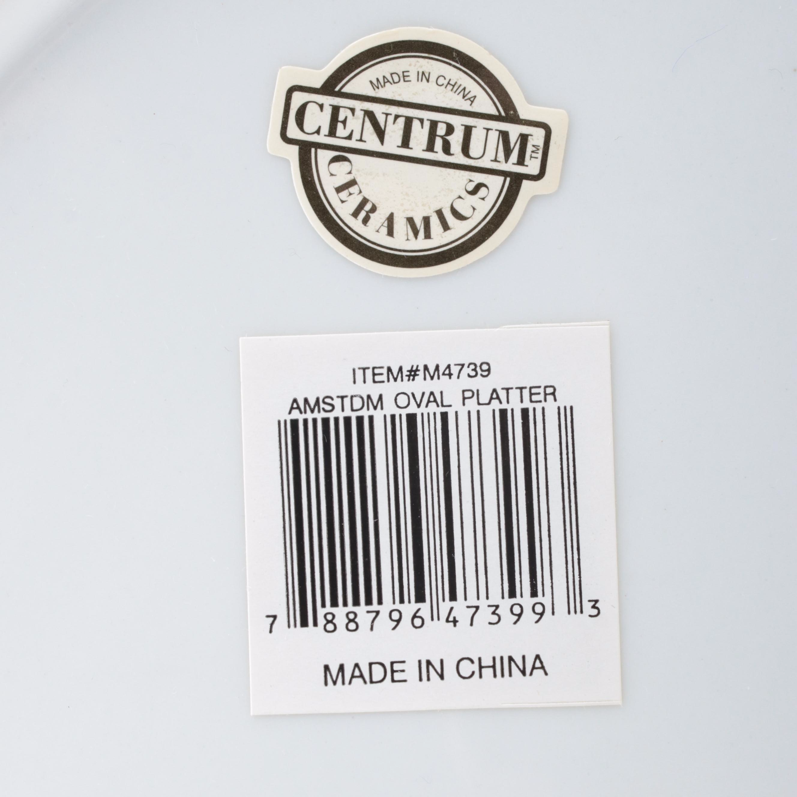 Chinese Blue and White Porcelain Ginger Jar, Vases and Delft Style Platter