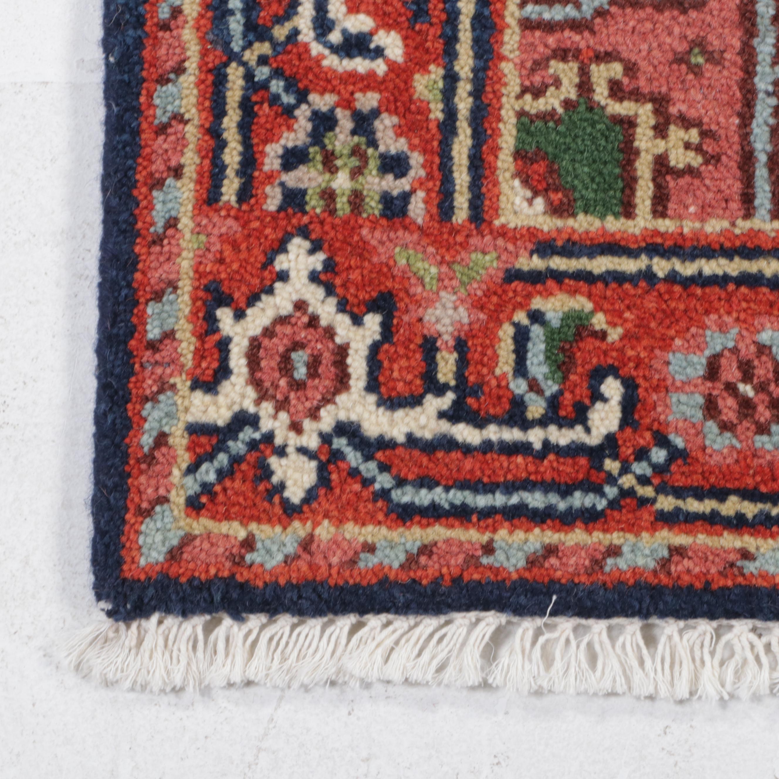 2'7 x 15'8 Hand-Knotted Indo-Persian Heriz Serapi Carpet Runner