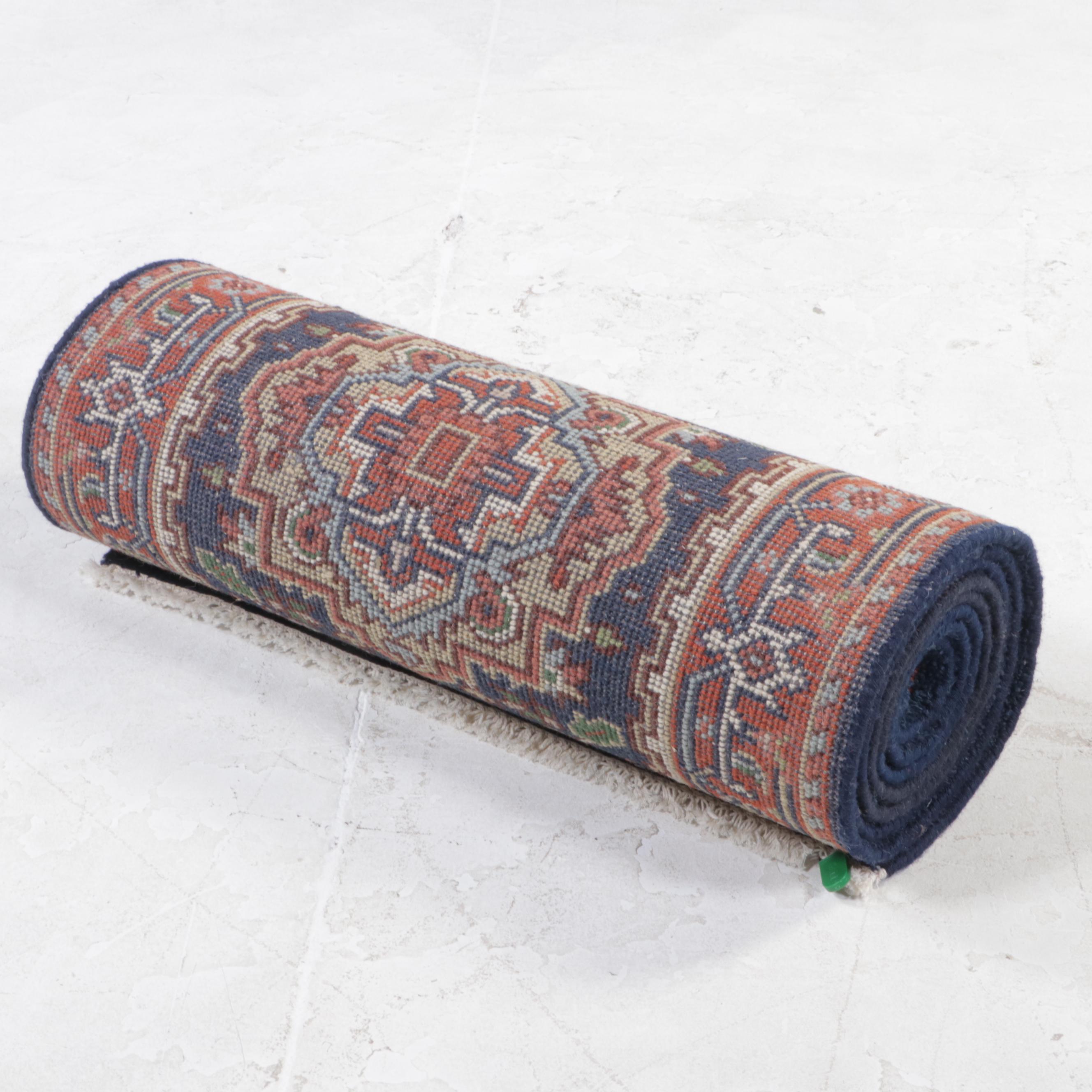 2'7 x 15'8 Hand-Knotted Indo-Persian Heriz Serapi Carpet Runner