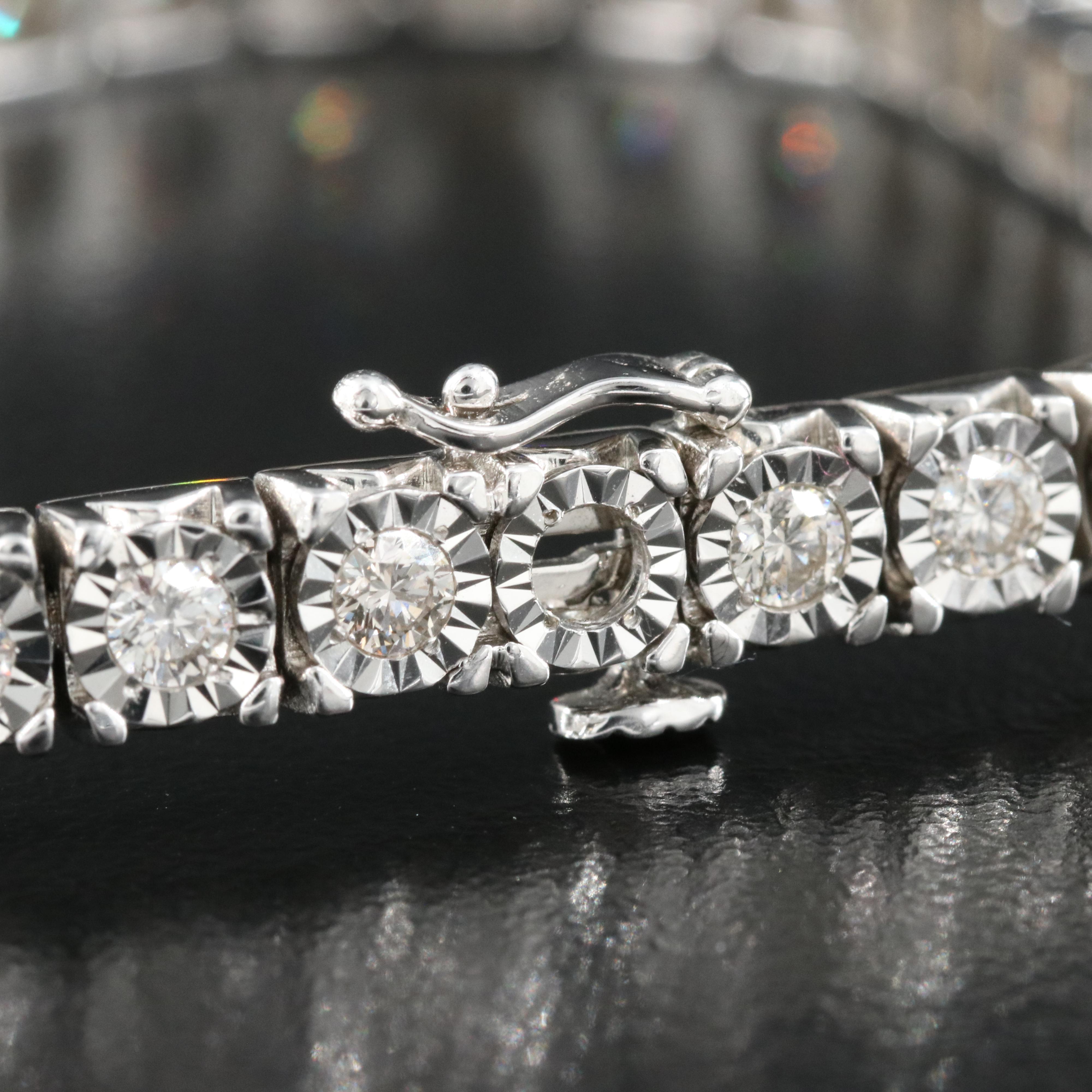 10K 2.98 CTW Diamond Line Bracelet