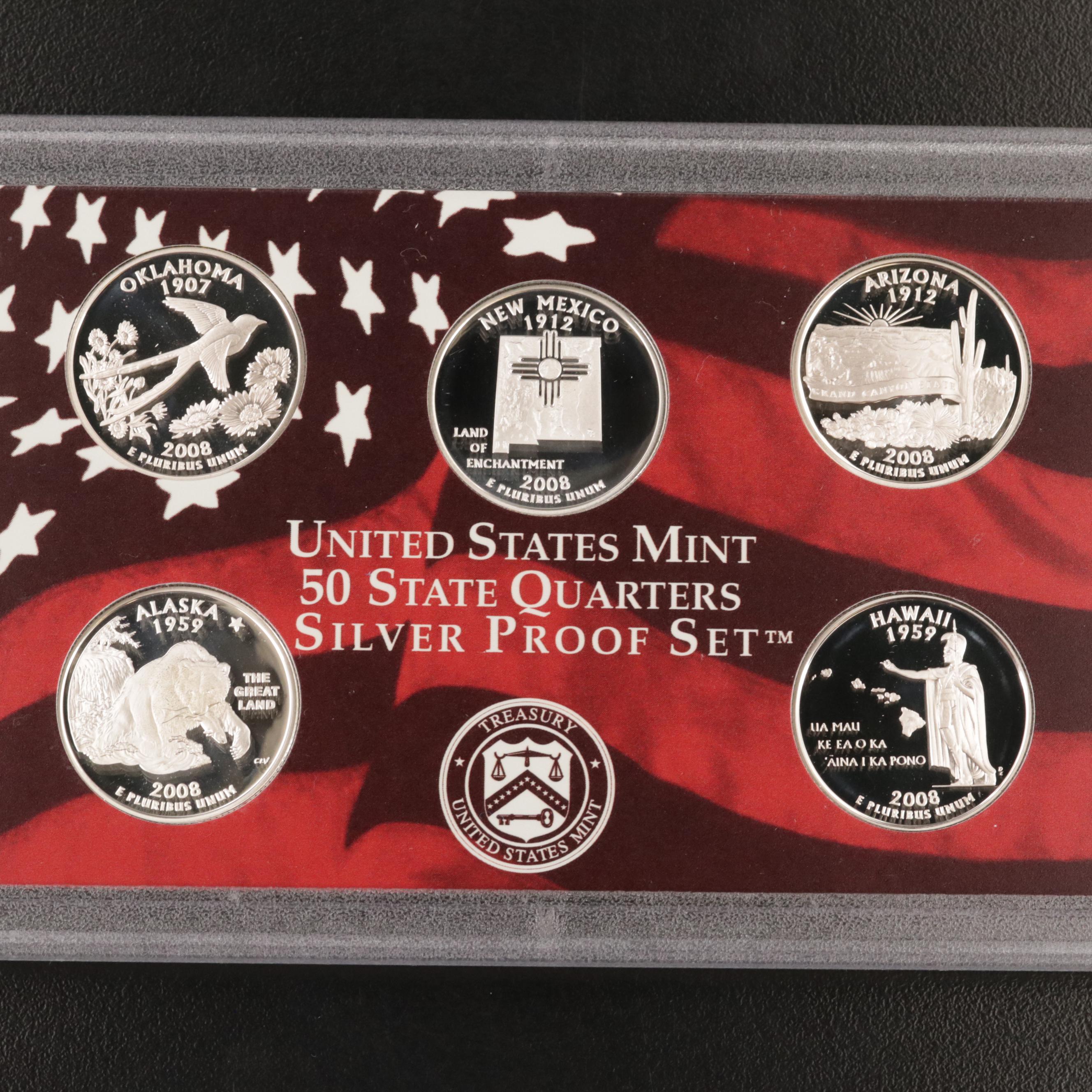 Three U.S. Mint Silver Proof Sets