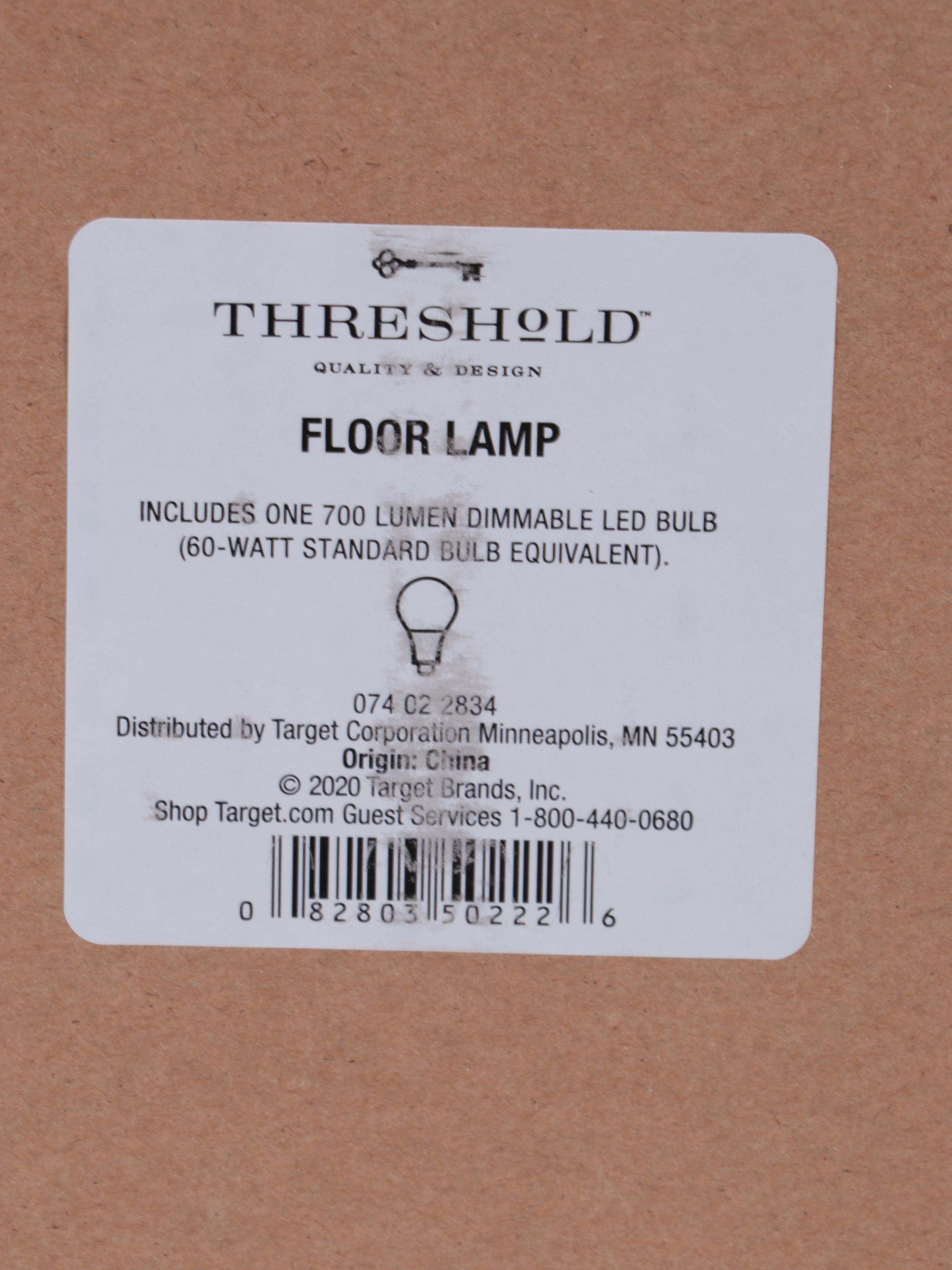 Threshold and Studio McGee Offset Base Black Floor Lamp