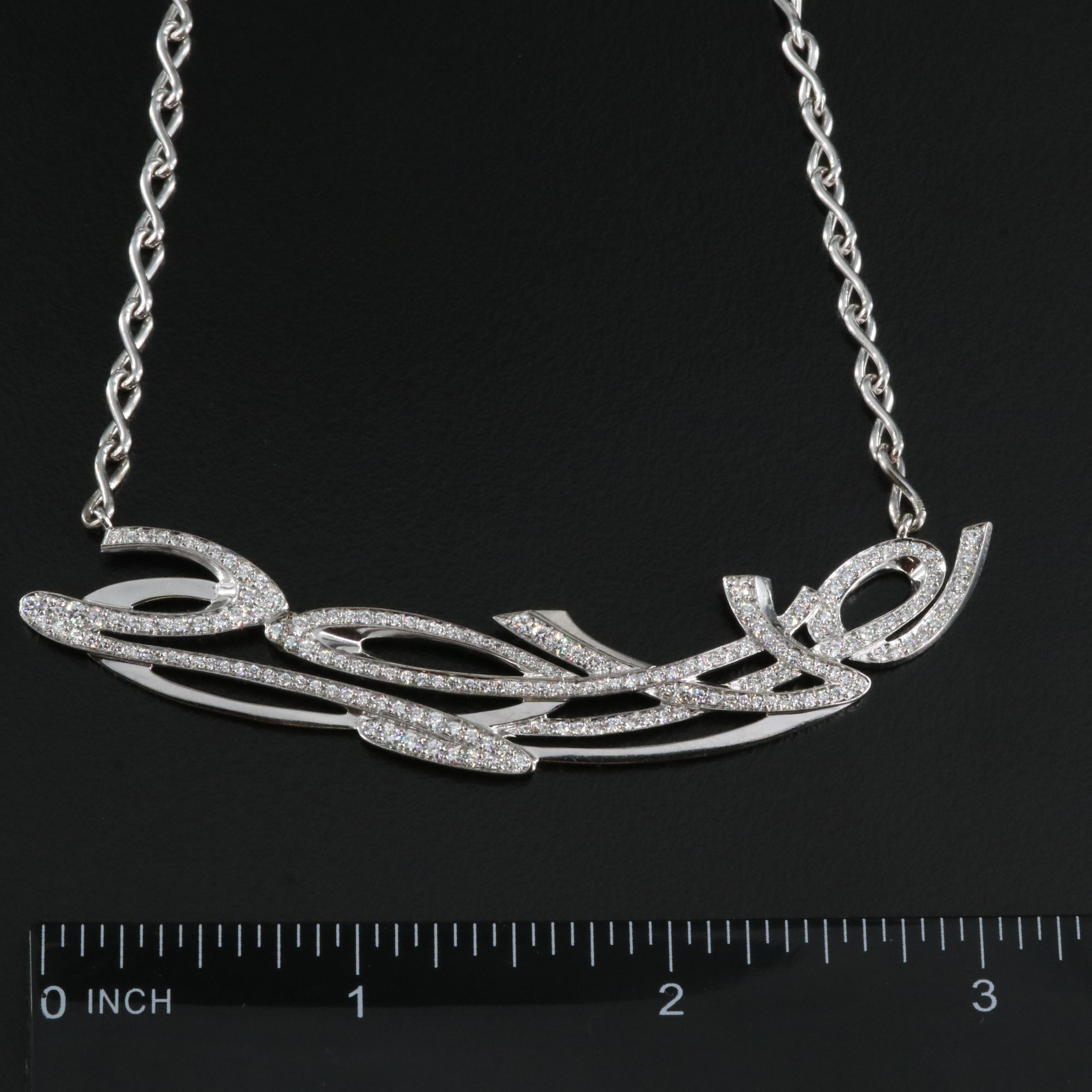 De Beers 18K 1.66 CTW Diamond "Love" Necklace