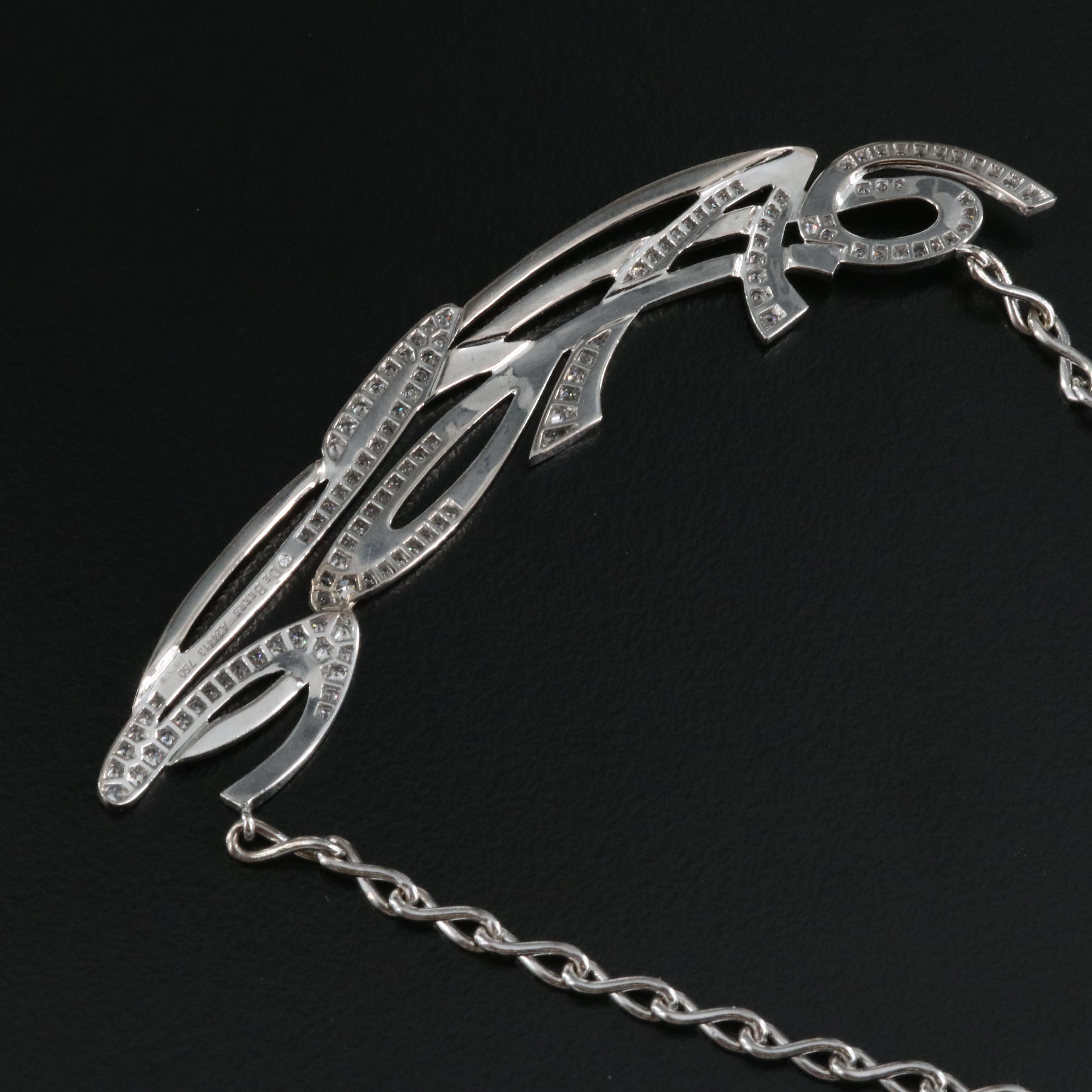 De Beers 18K 1.66 CTW Diamond "Love" Necklace