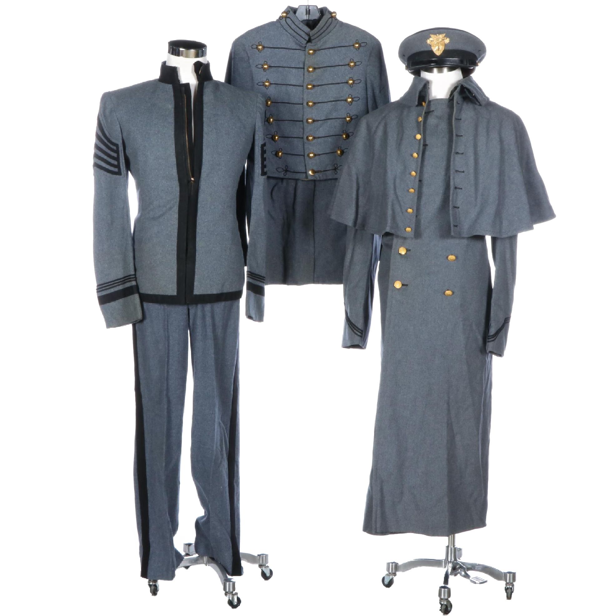 U.S.M.A. West Point Cadet Uniform Long Coat and Dress Grays, 1950s