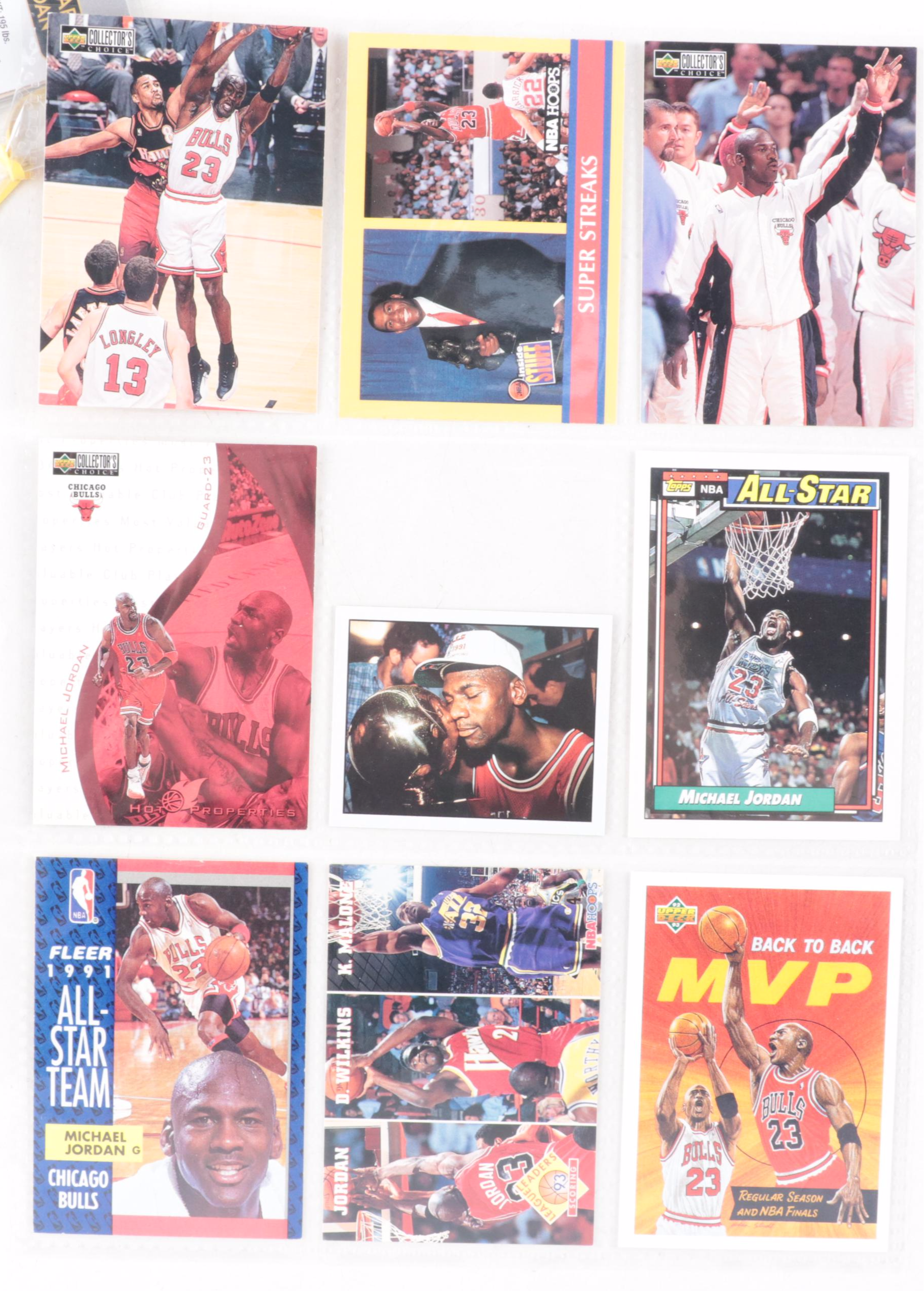 Fleer, More Jordan Basketball Cards with McDonald's Stopwatch, Wilson Watch