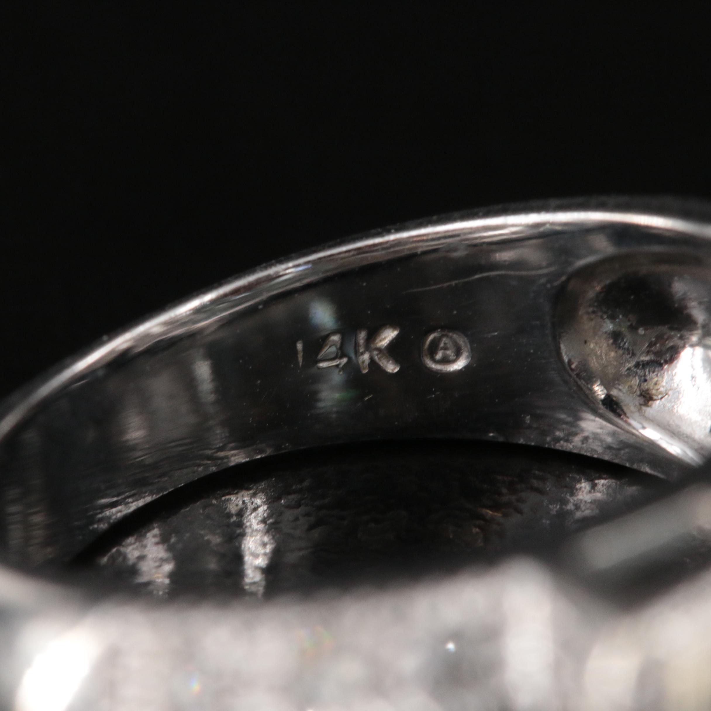 14K Aquamarine and Diamond Ring