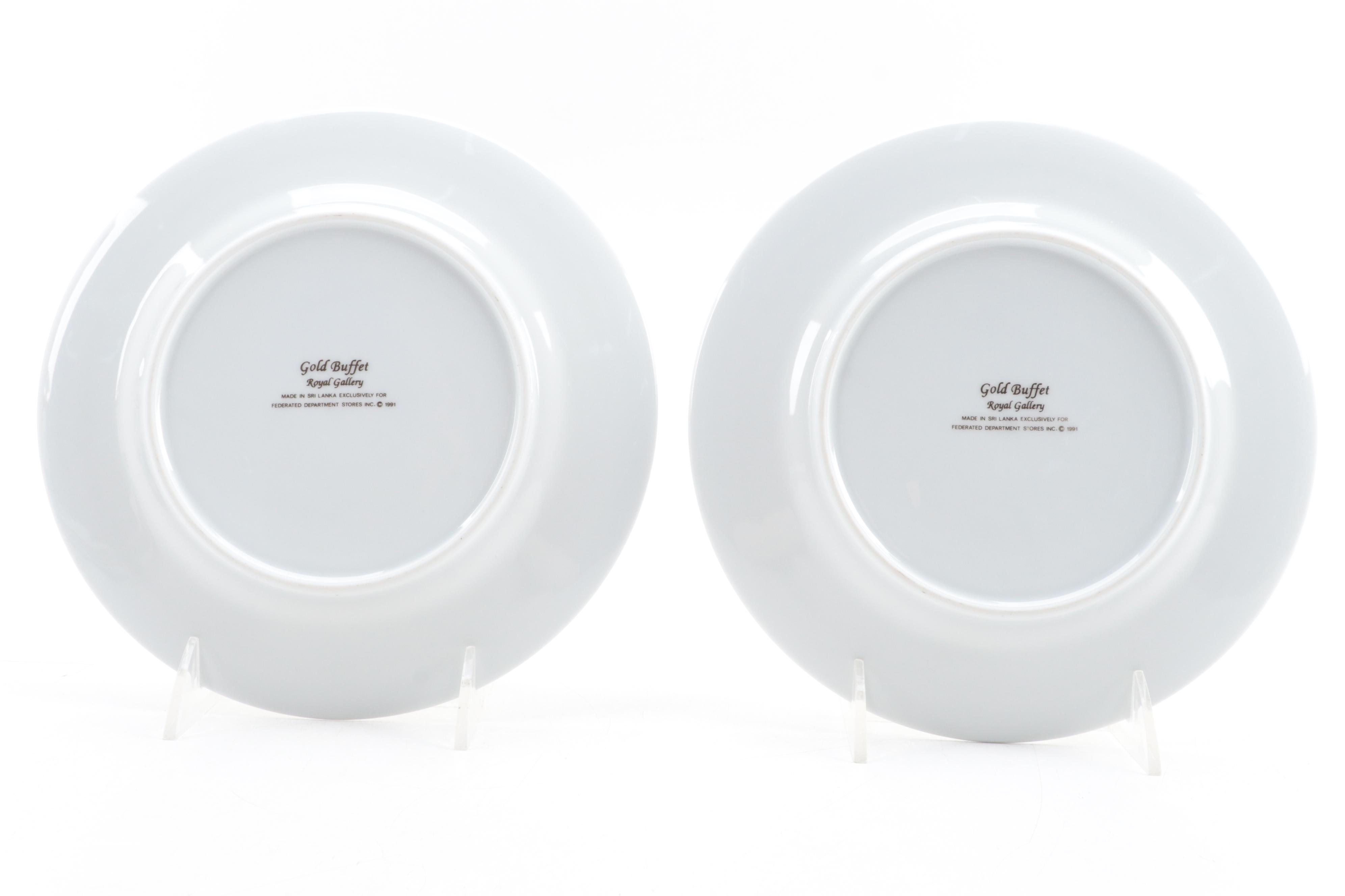 Royal Gallery "Gold Buffet"  Porcelain  Accent Salad Plates