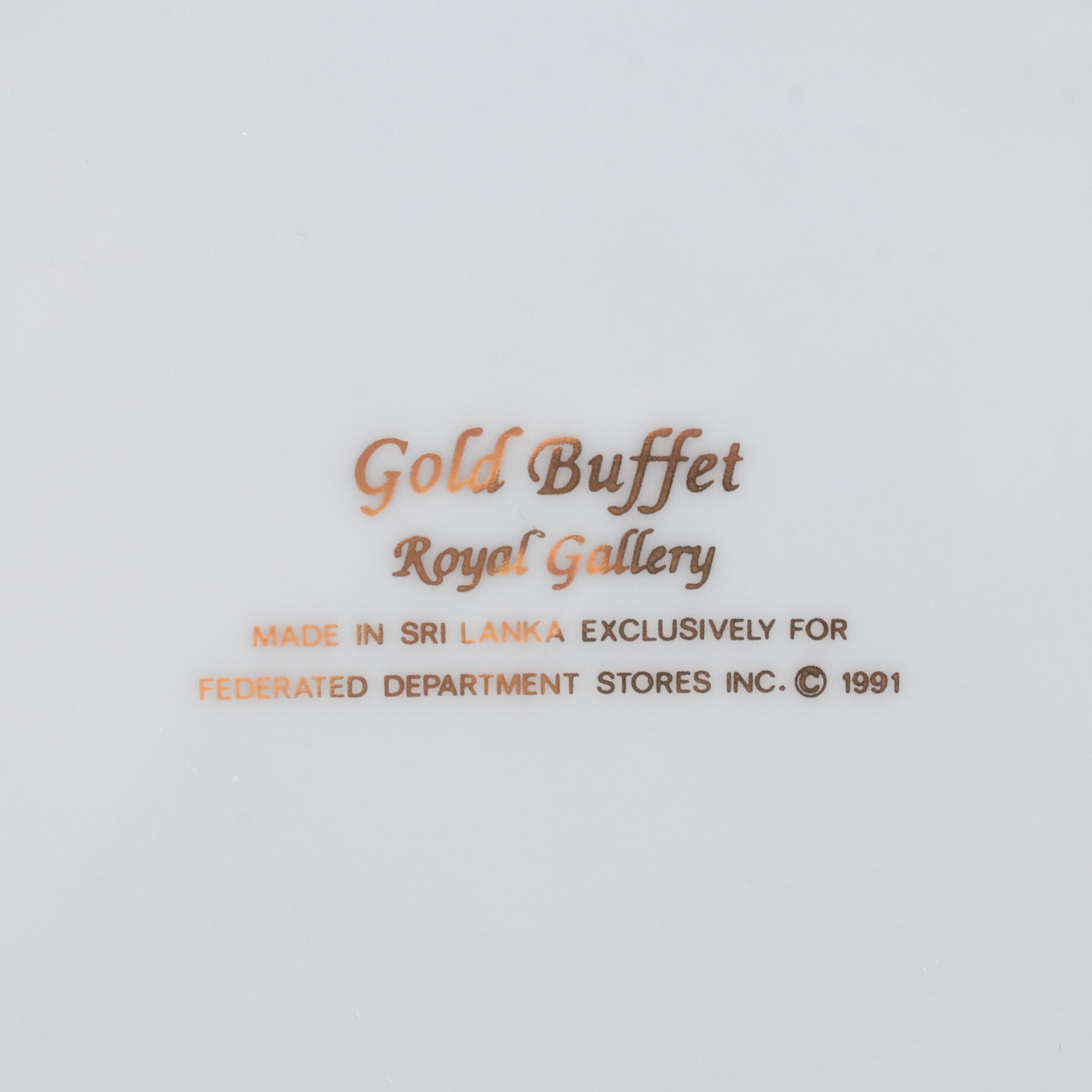 Royal Gallery "Gold Buffet"  Porcelain  Accent Salad Plates