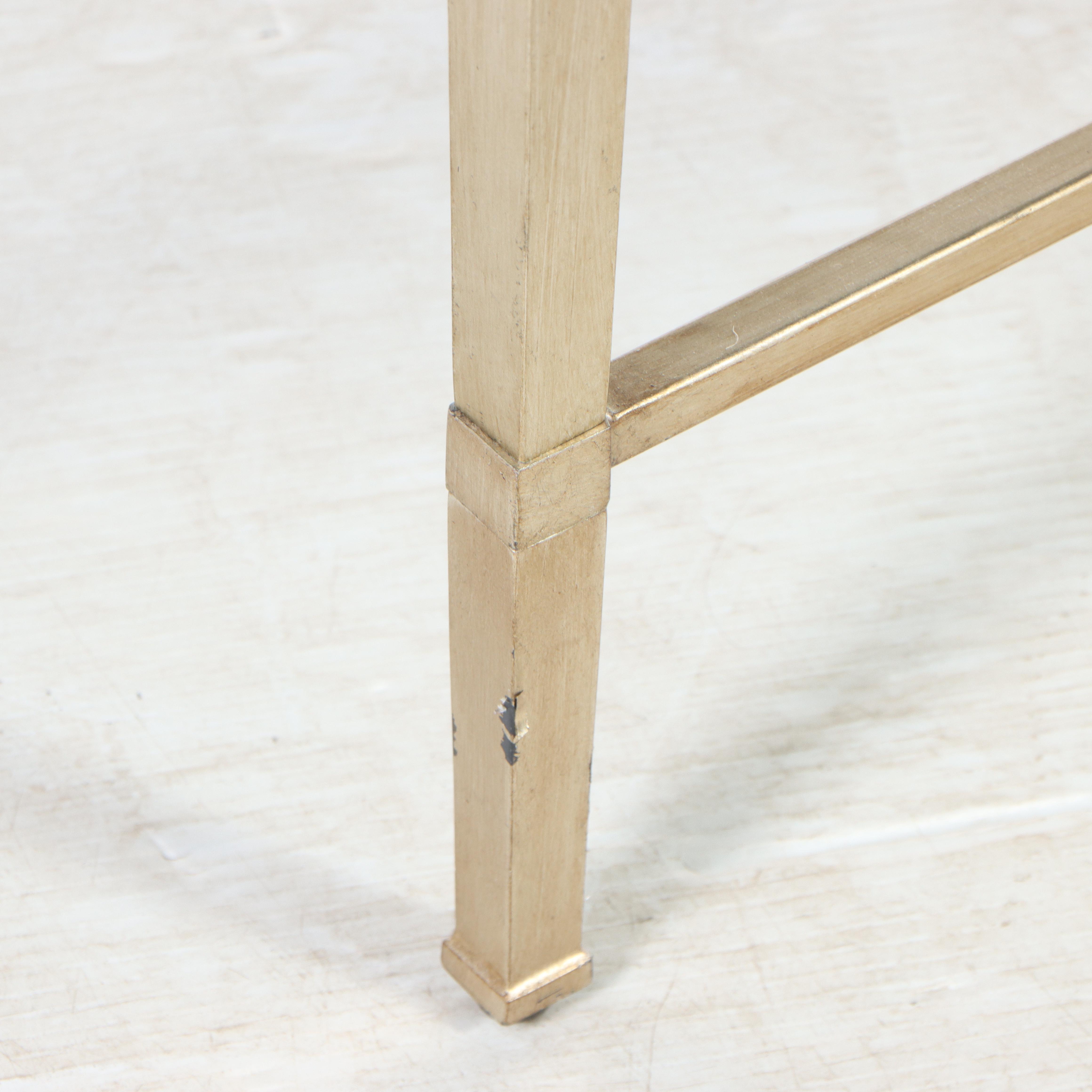 Ethan Allen "Herron" Champagne Finish Round Coffee Table