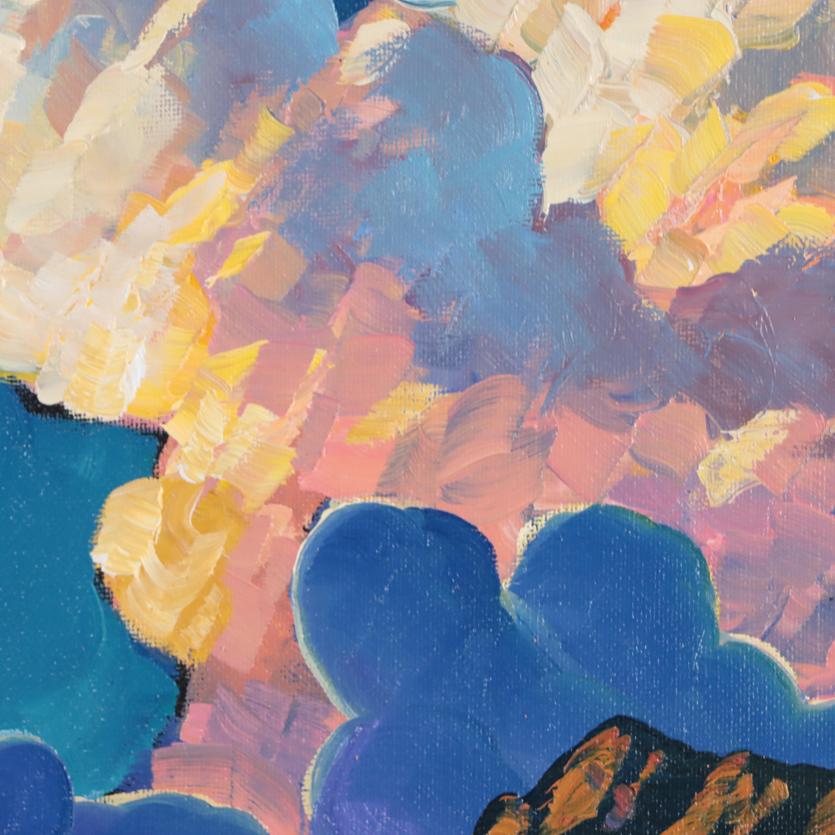 William Hawkins Oil Painting of Night Sky, 21st Century