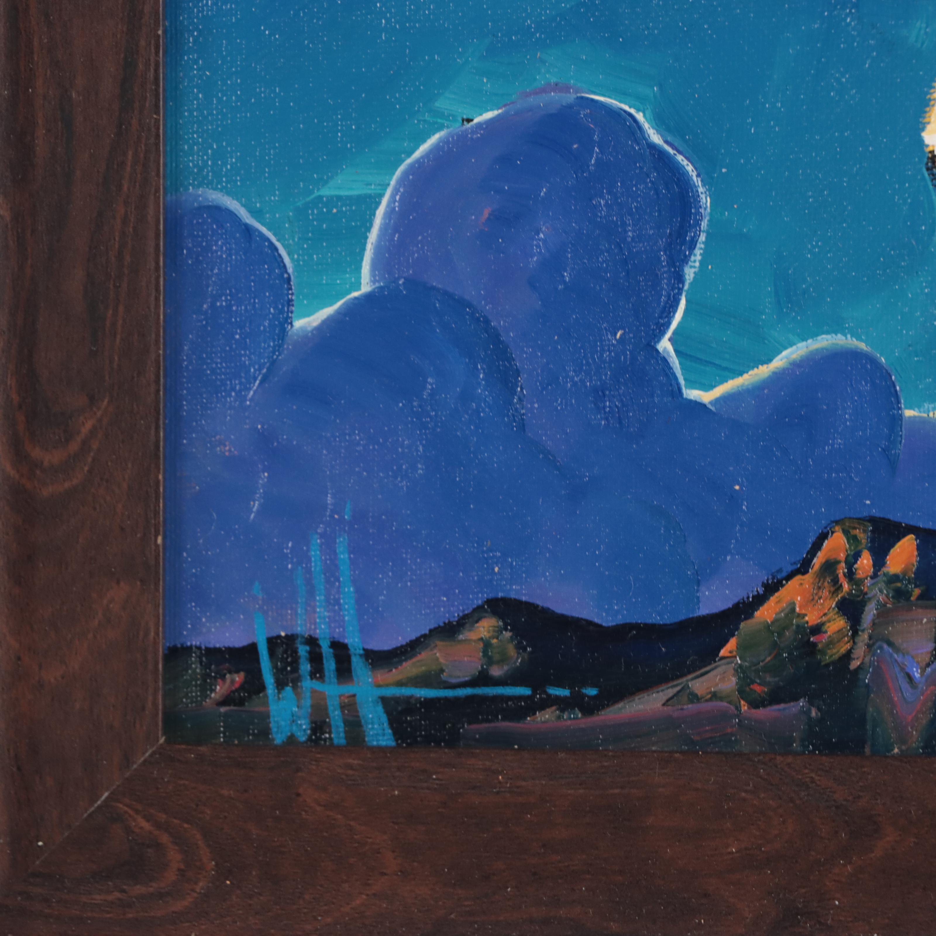 William Hawkins Oil Painting of Night Sky, 21st Century