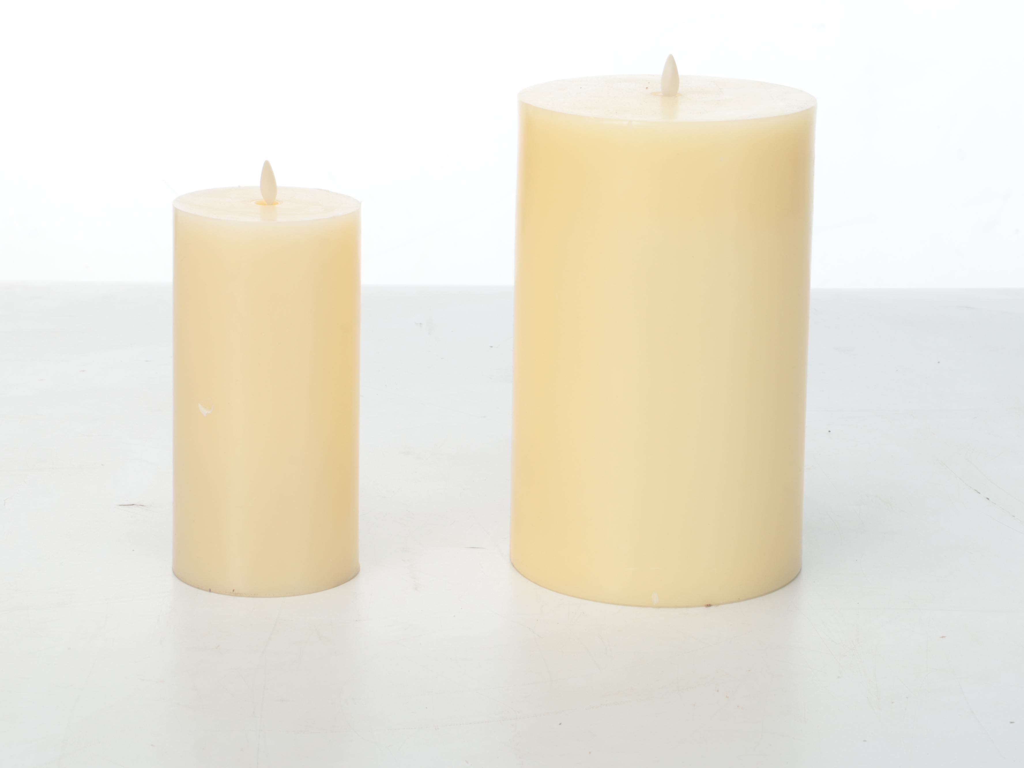 Williams-Sonoma Wooden Lanterns with L& L Electric Candles