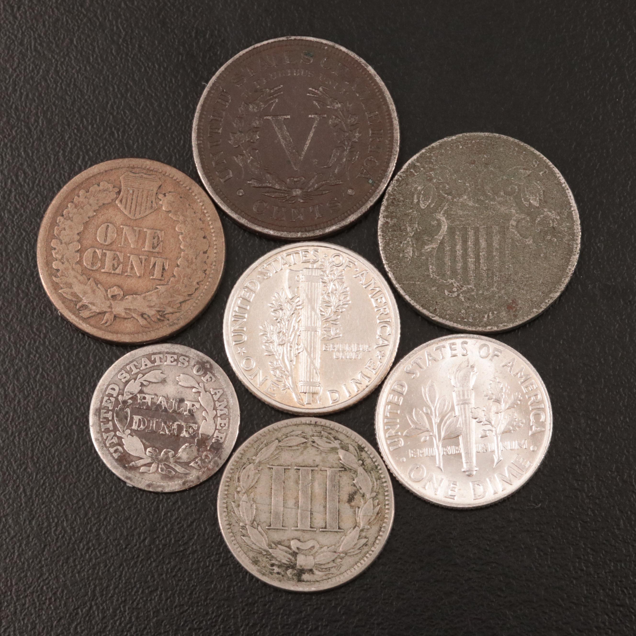 Type Coin Collection Featuring Fourteen Different U.S. Coins