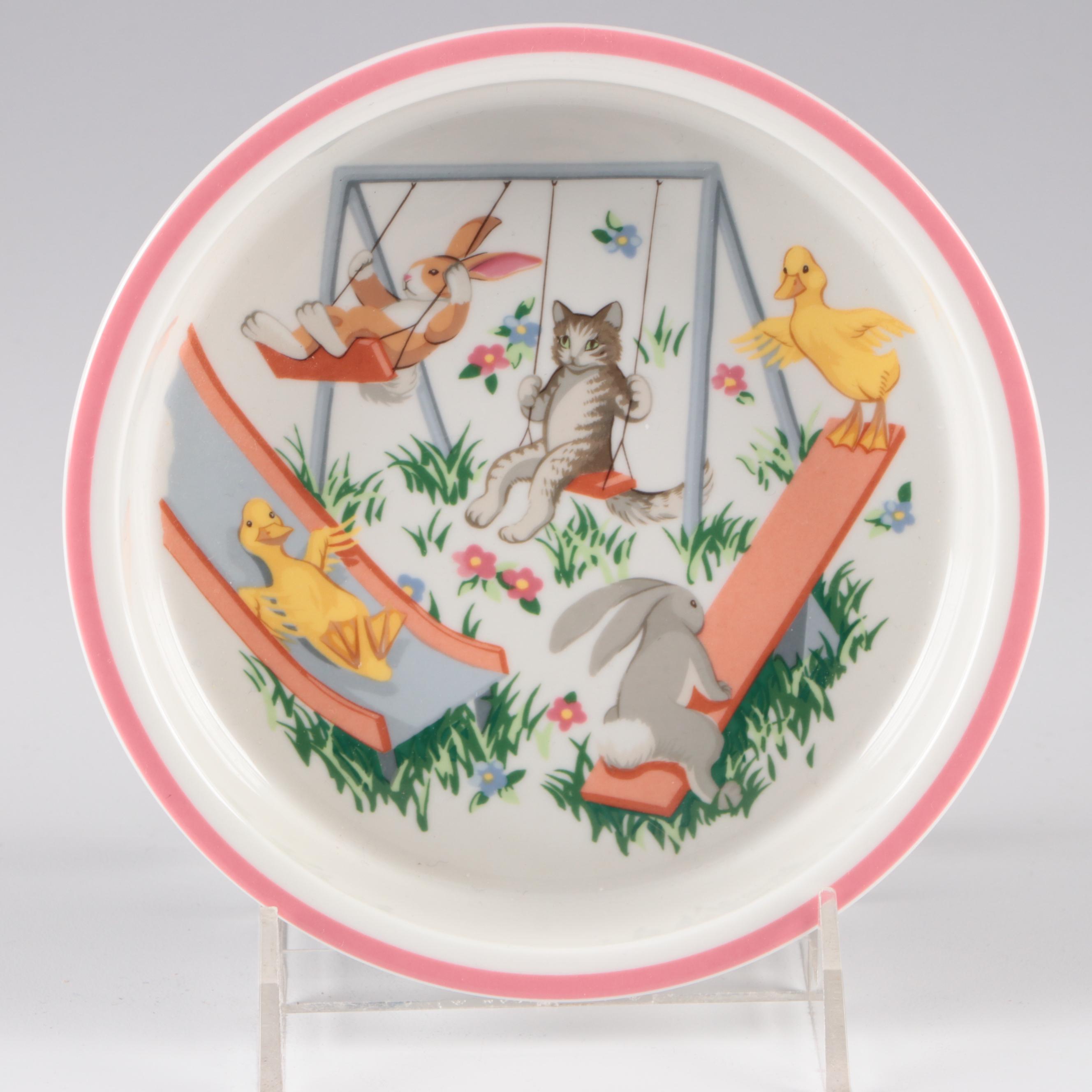 Tiffany & Co. "Tiffany Playground" Porcelain Child's Tableware, 1992