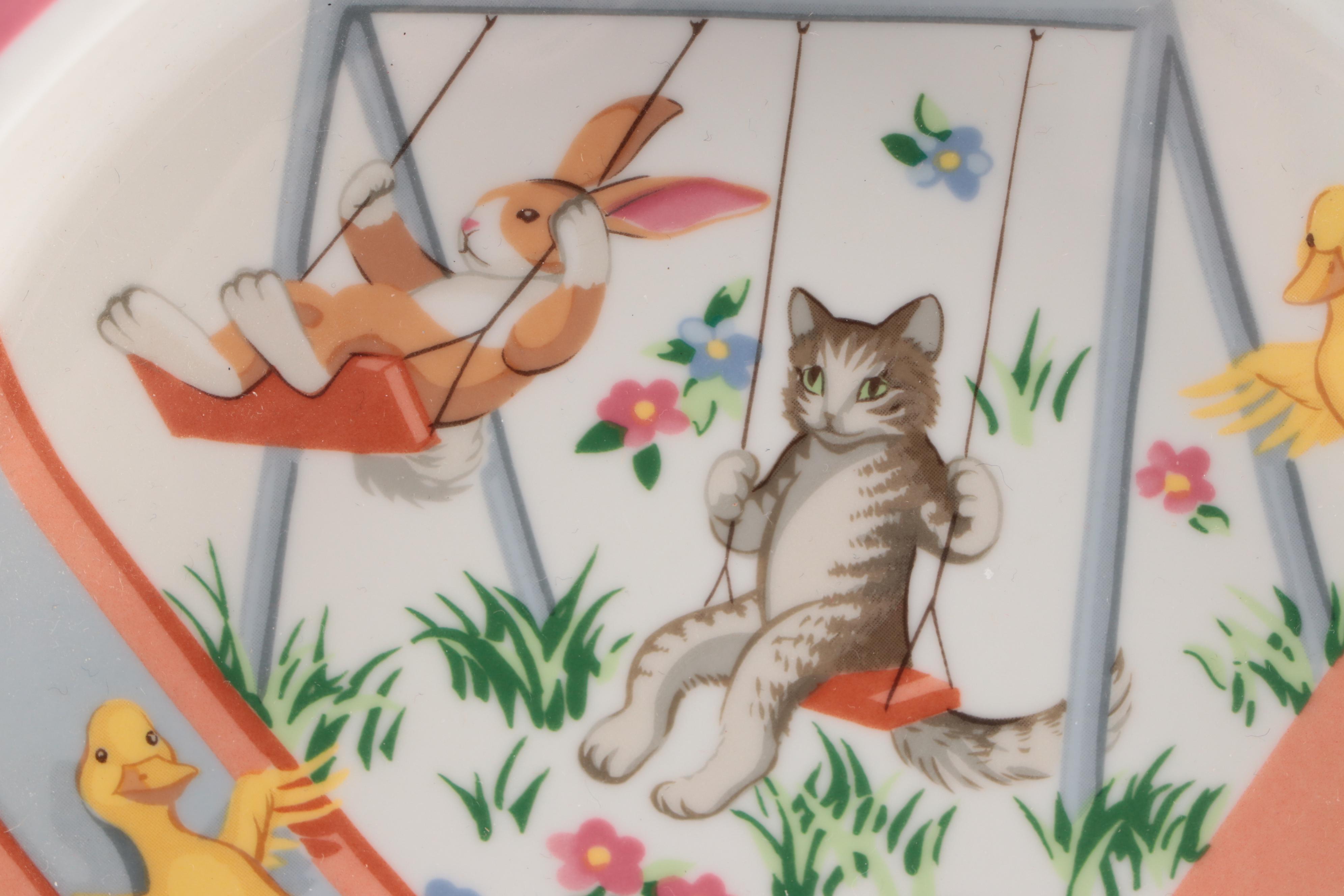 Tiffany & Co. "Tiffany Playground" Porcelain Child's Tableware, 1992