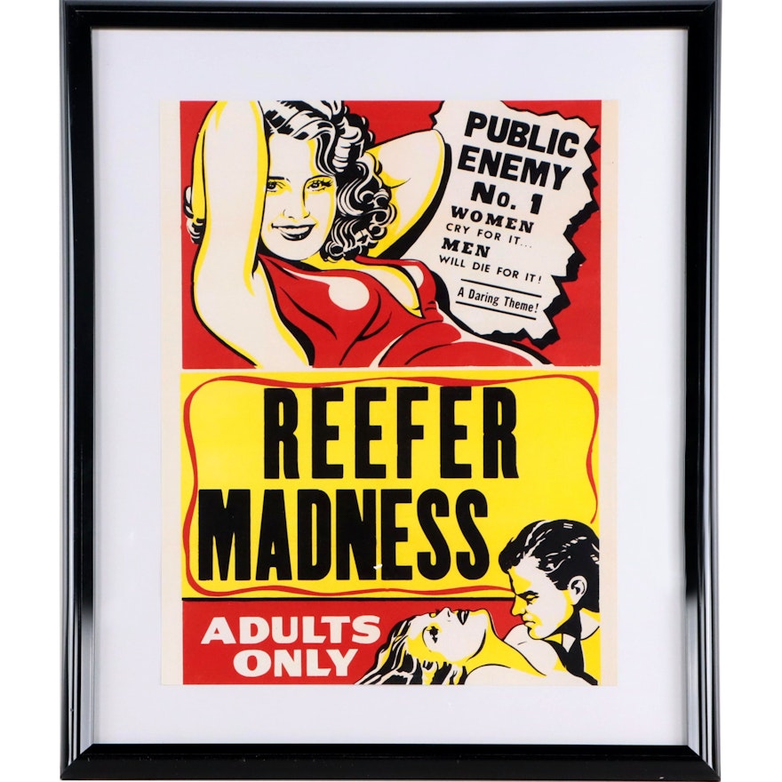 Offset Lithograph of Marijuana Propaganda Poster "Reefer Madness"