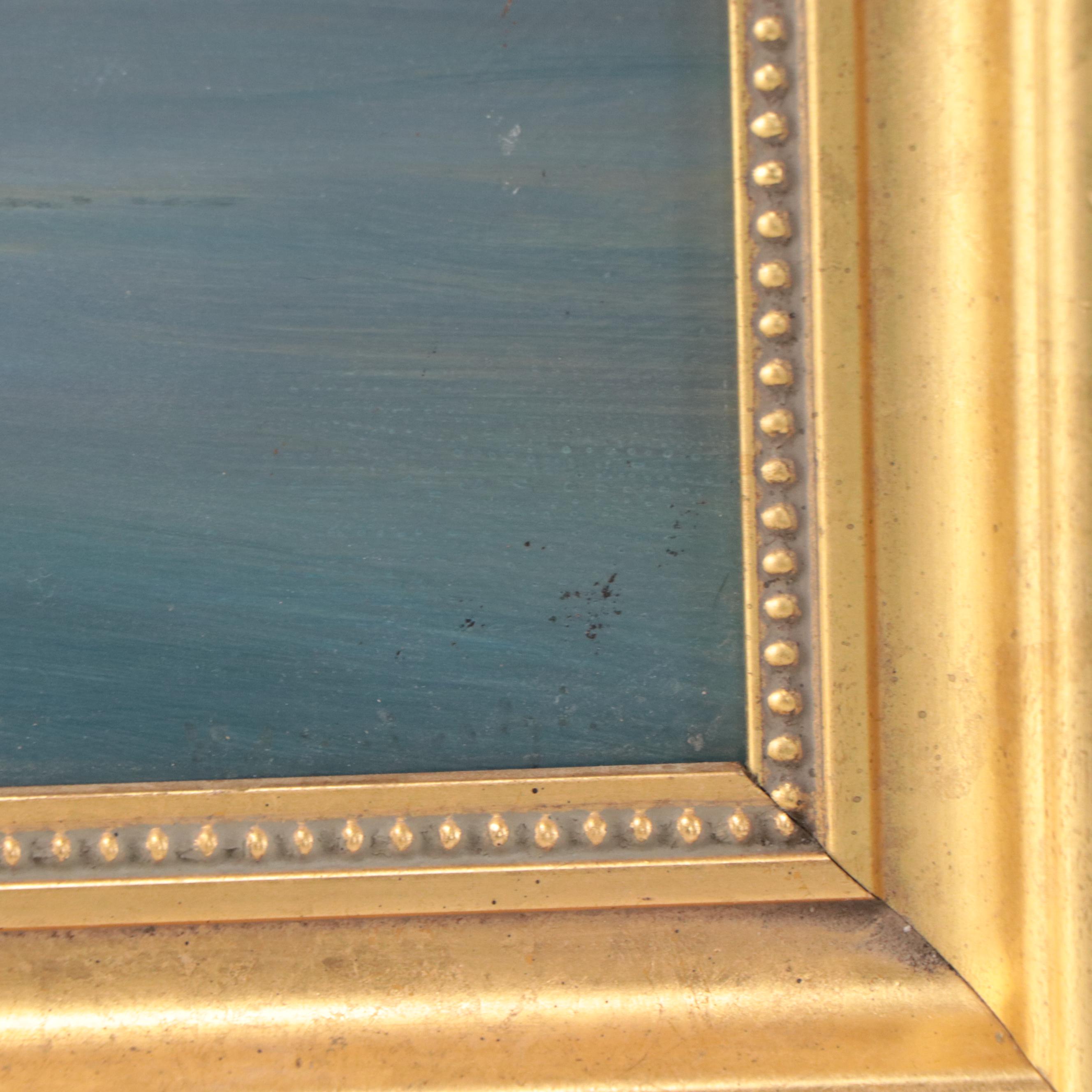 Oil Painting of Italian Coastline and Cliffs