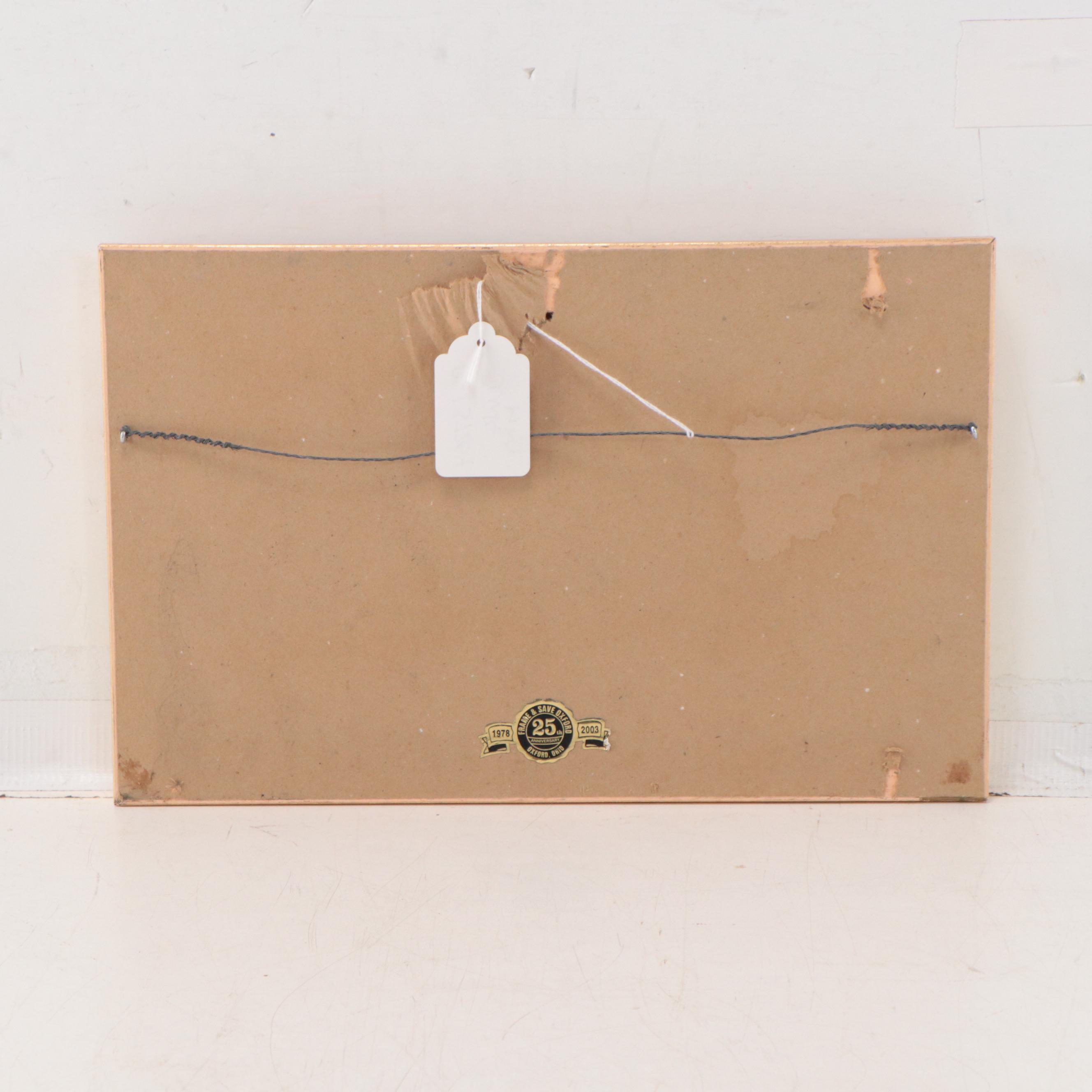 Oil Painting of Italian Coastline and Cliffs