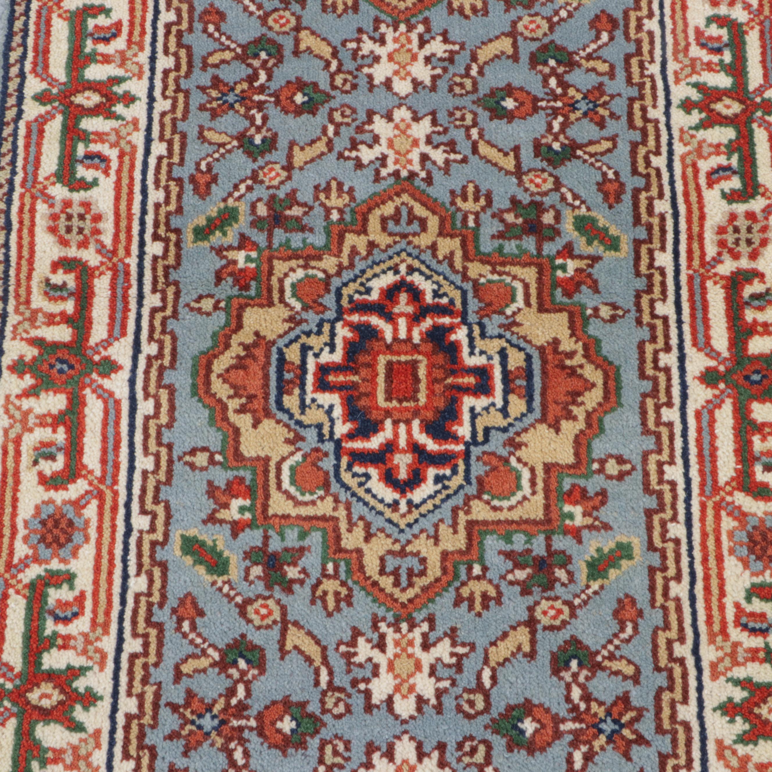 2'8 x 14' Hand-Knotted Indo-Persian Heriz Serapi Carpet Runner