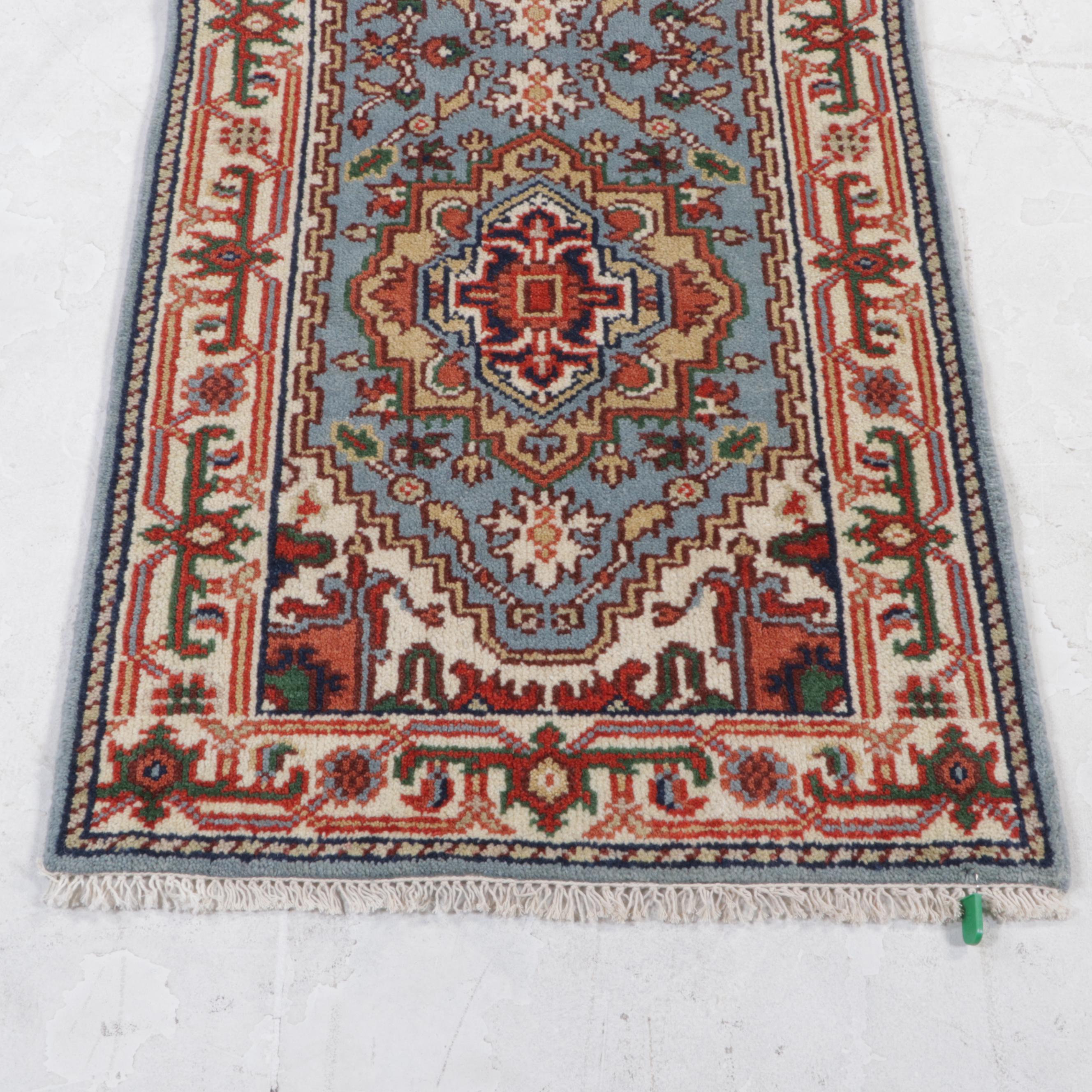 2'8 x 14' Hand-Knotted Indo-Persian Heriz Serapi Carpet Runner