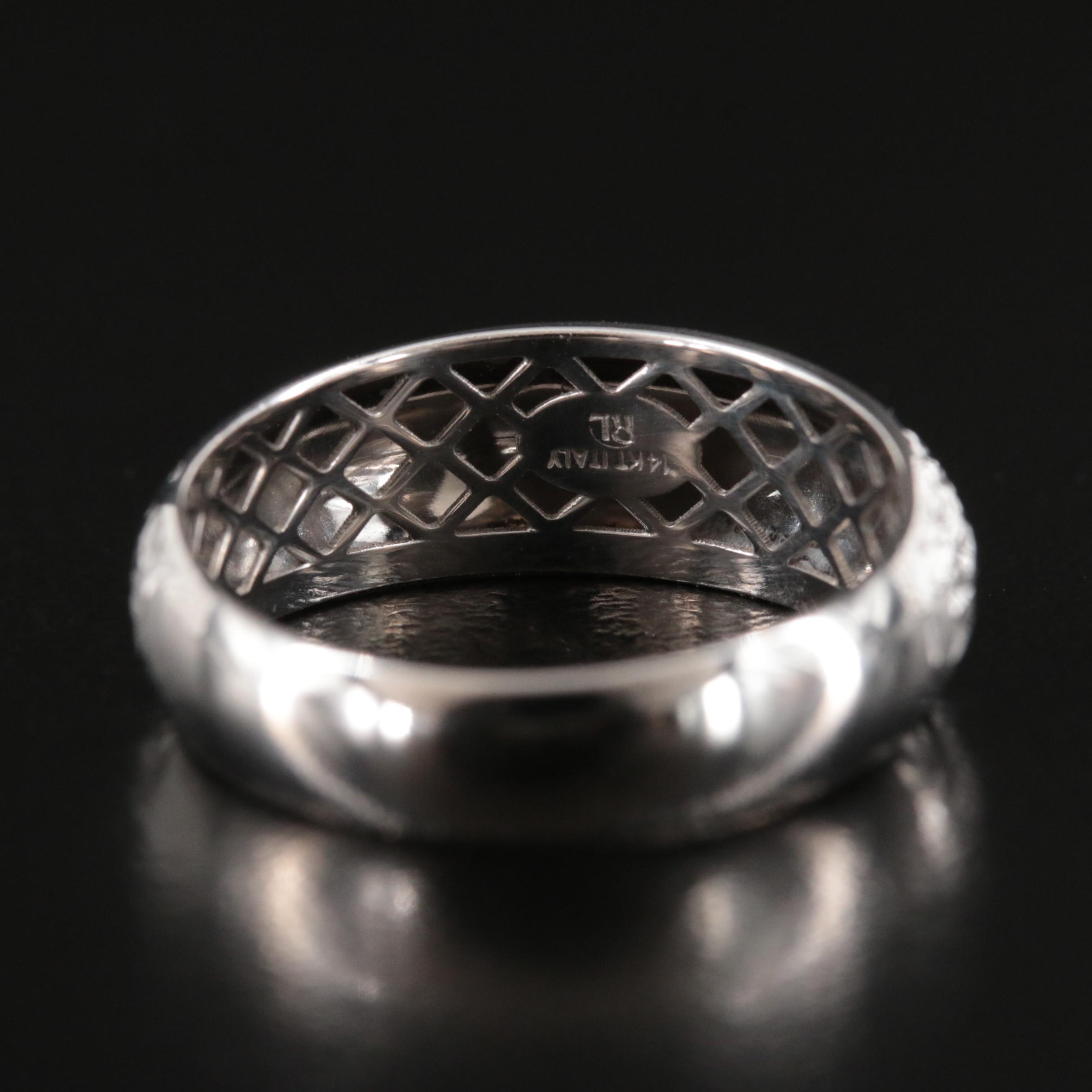 Italian 14K Diamond Cut Finish Dome Ring