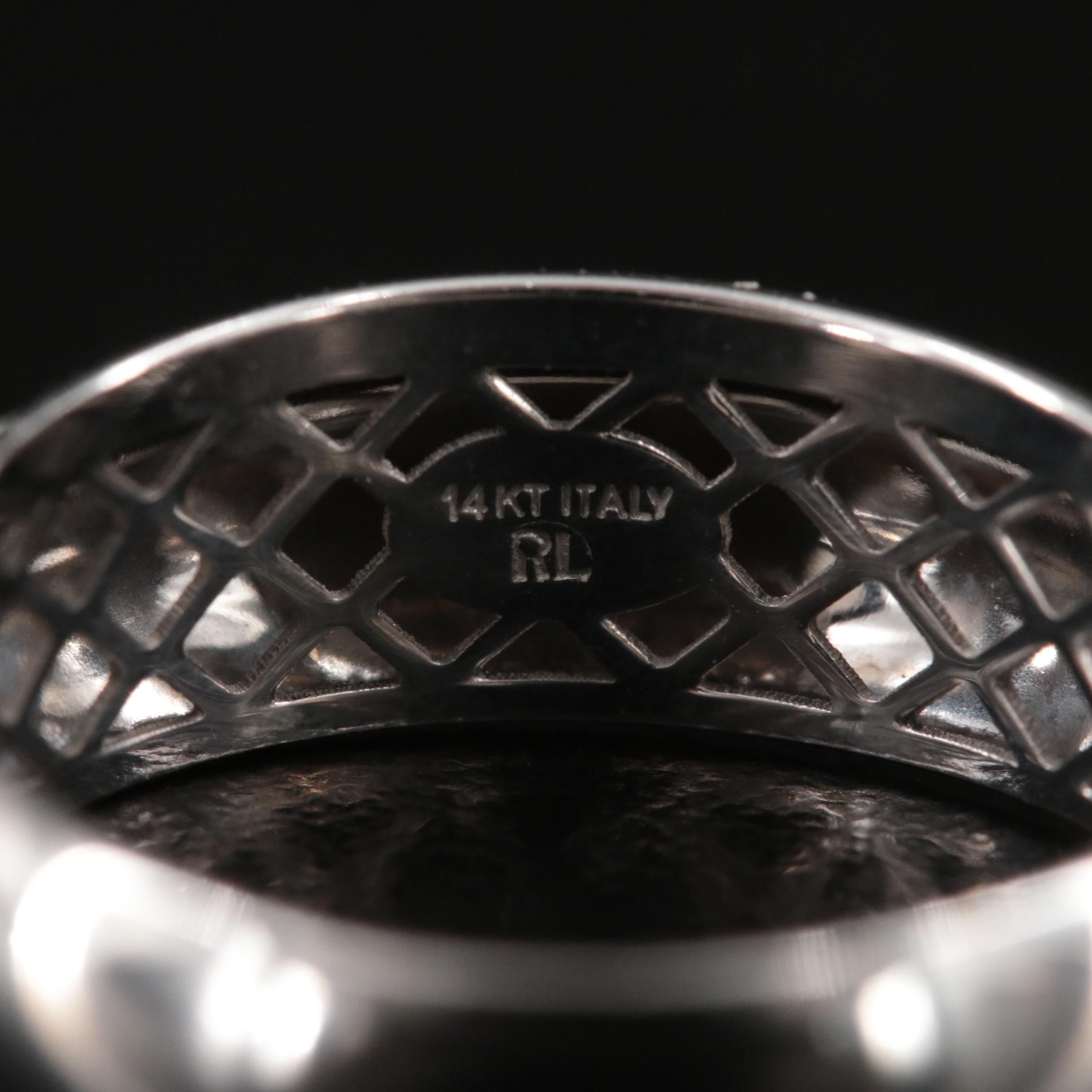 Italian 14K Diamond Cut Finish Dome Ring