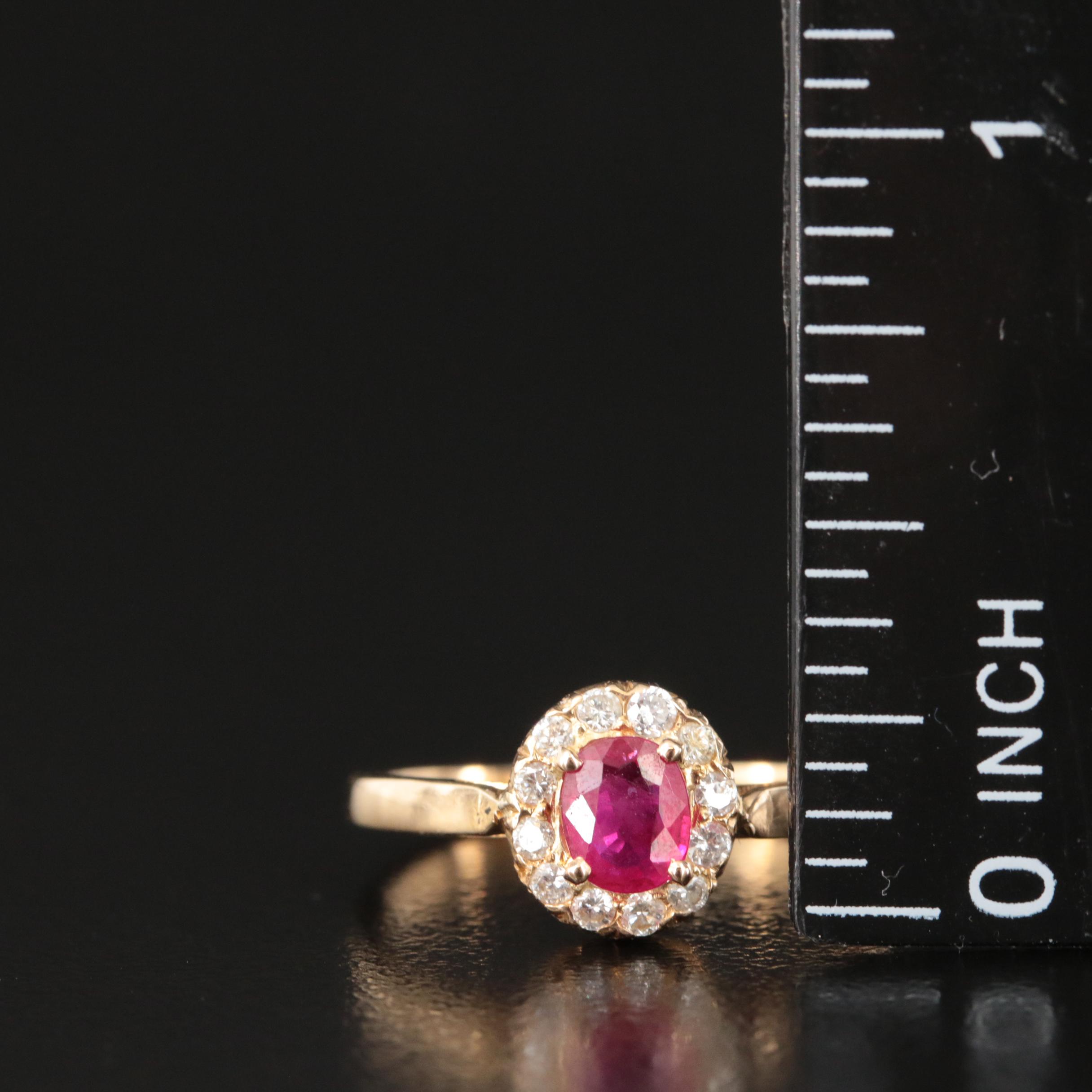18K and 14K Ruby and Diamond Ring