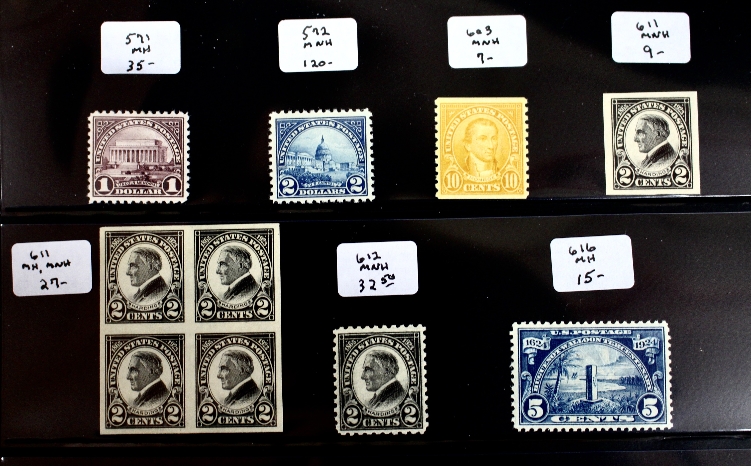 Mint Condition Group of Early U.S. Postage Stamps