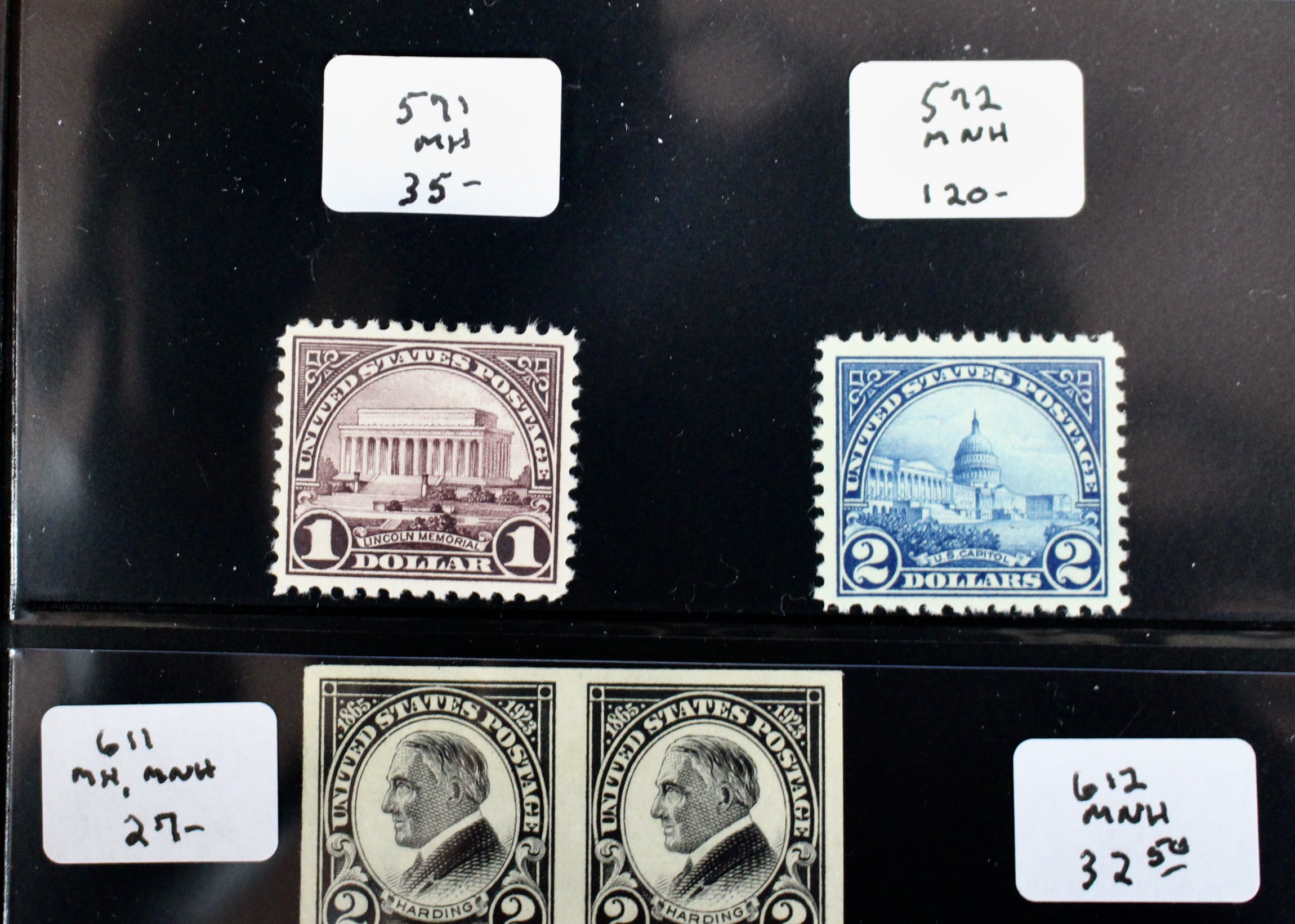 Mint Condition Group of Early U.S. Postage Stamps