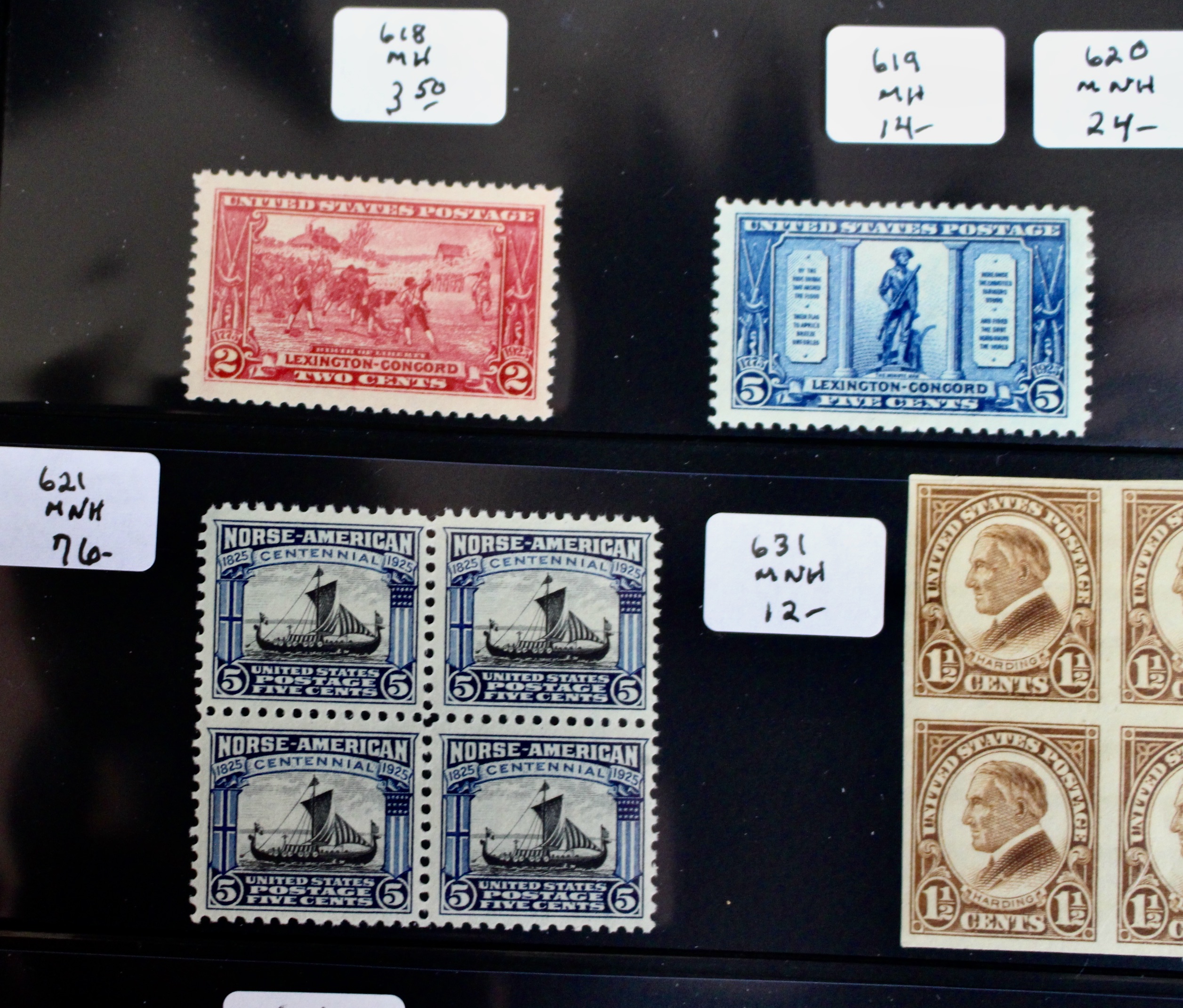 Mint Condition Group of Early U.S. Postage Stamps