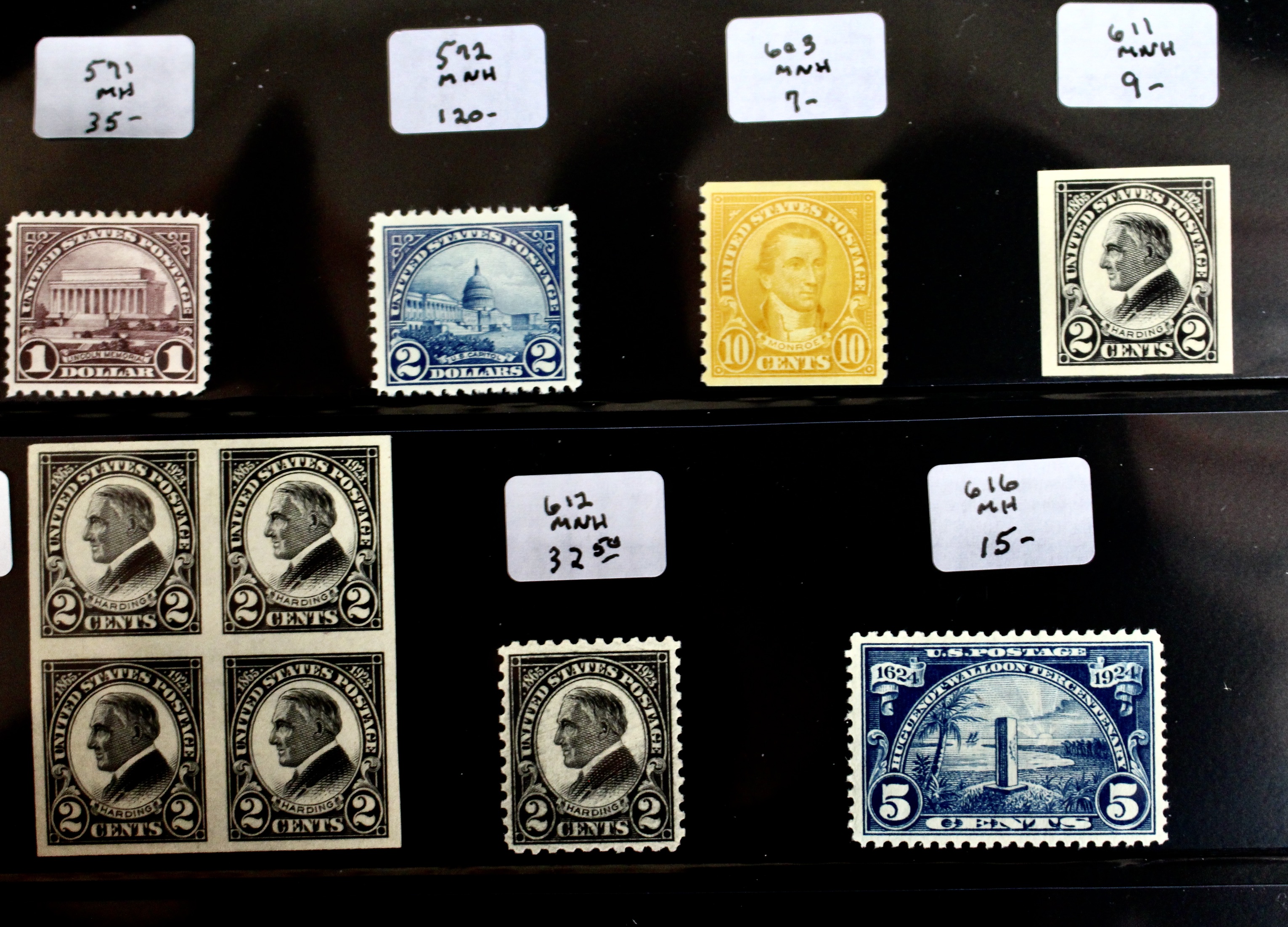 Mint Condition Group of Early U.S. Postage Stamps