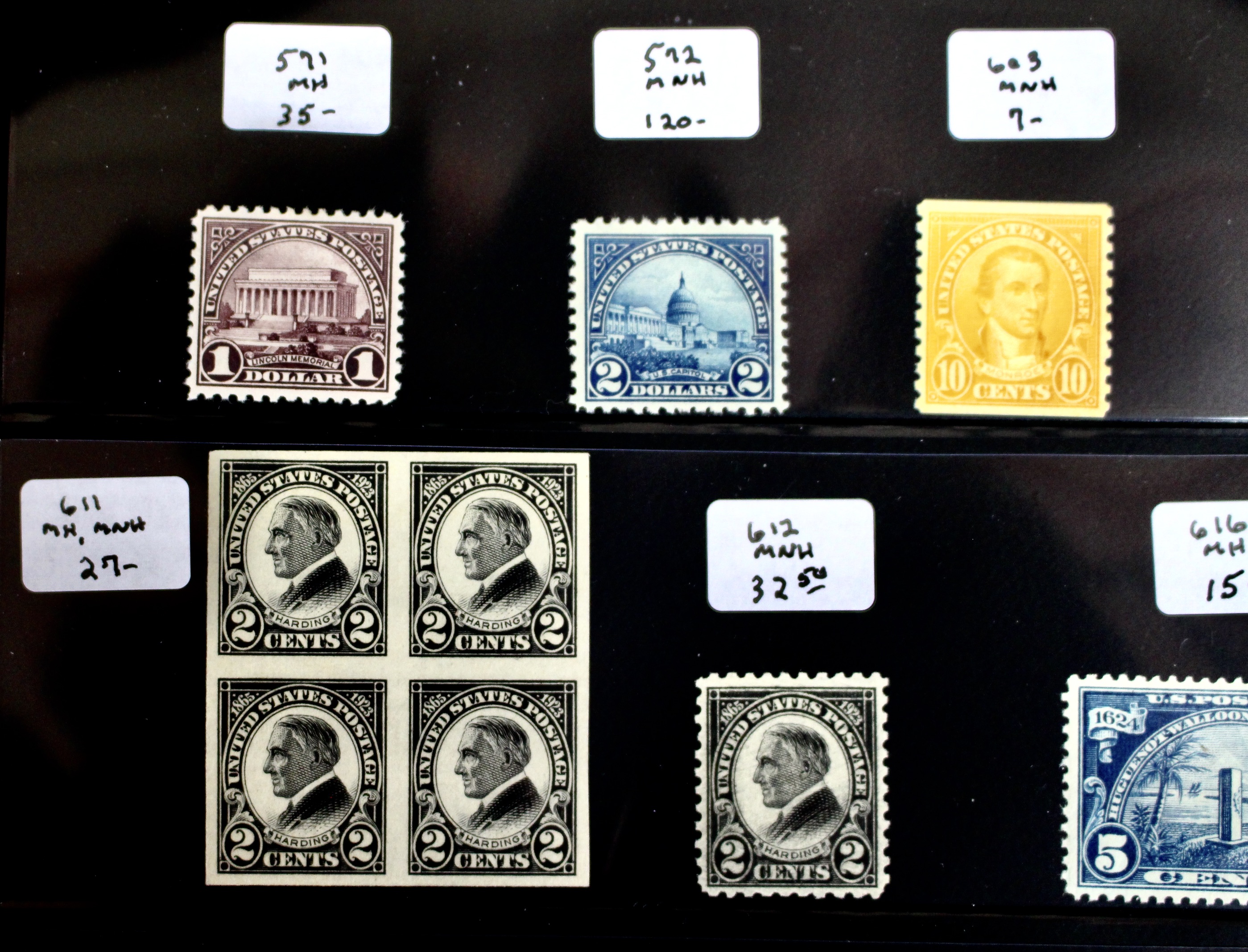 Mint Condition Group of Early U.S. Postage Stamps