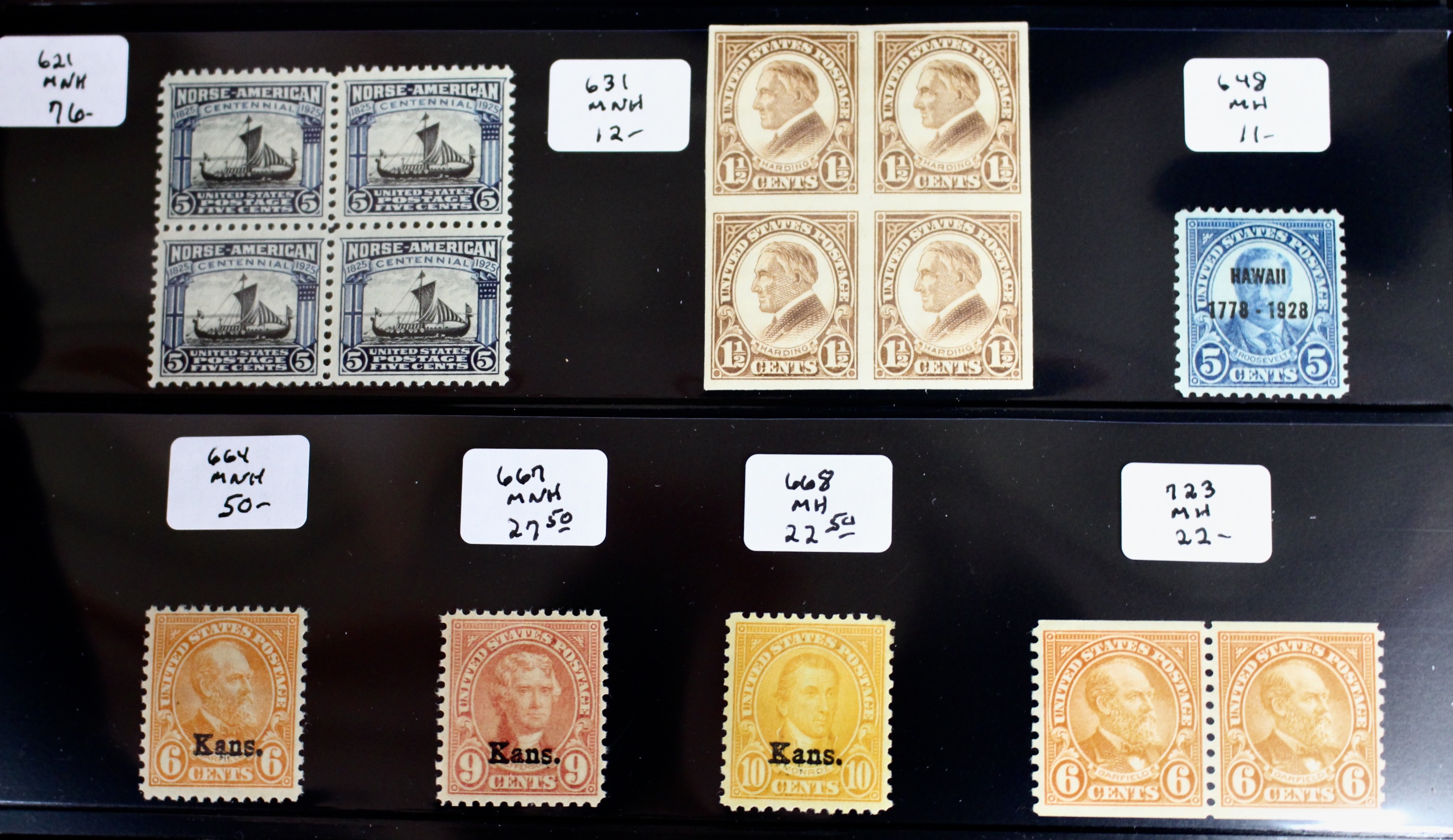Mint Condition Group of Early U.S. Postage Stamps