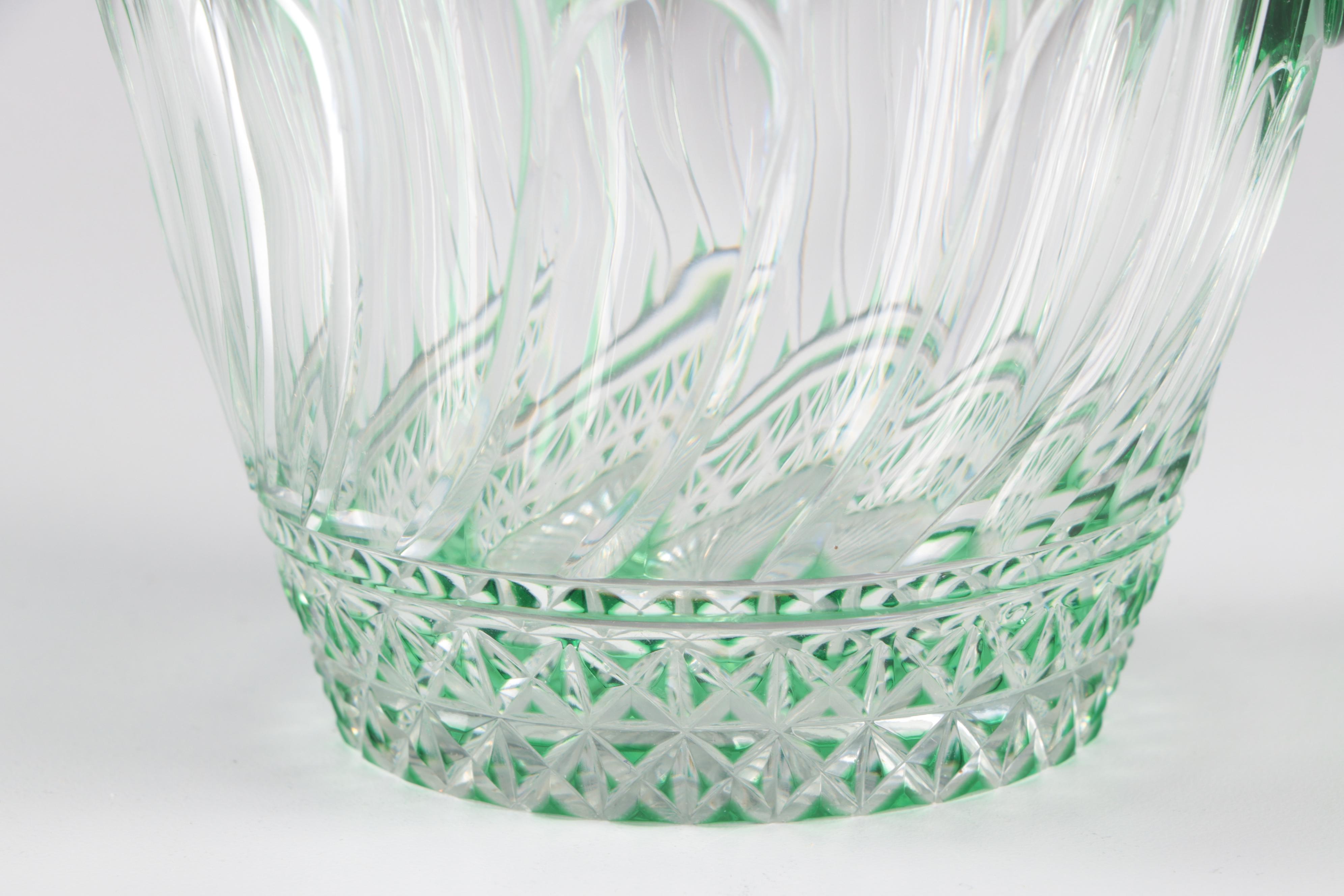 Stevens & Williams Brilliant Period Emerald Cut to Clear Glass Jug