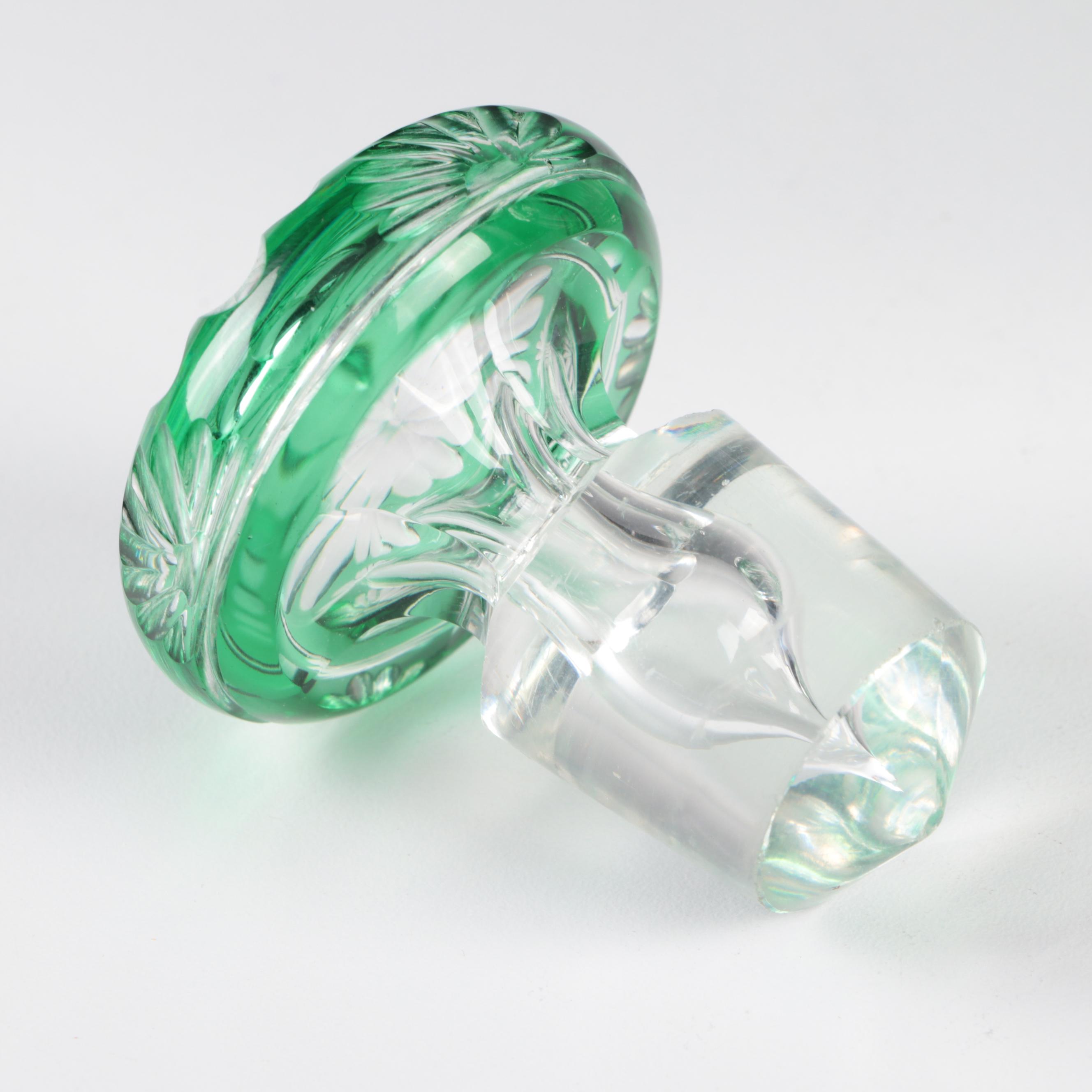 Stevens & Williams Brilliant Period Emerald Cut to Clear Glass Jug