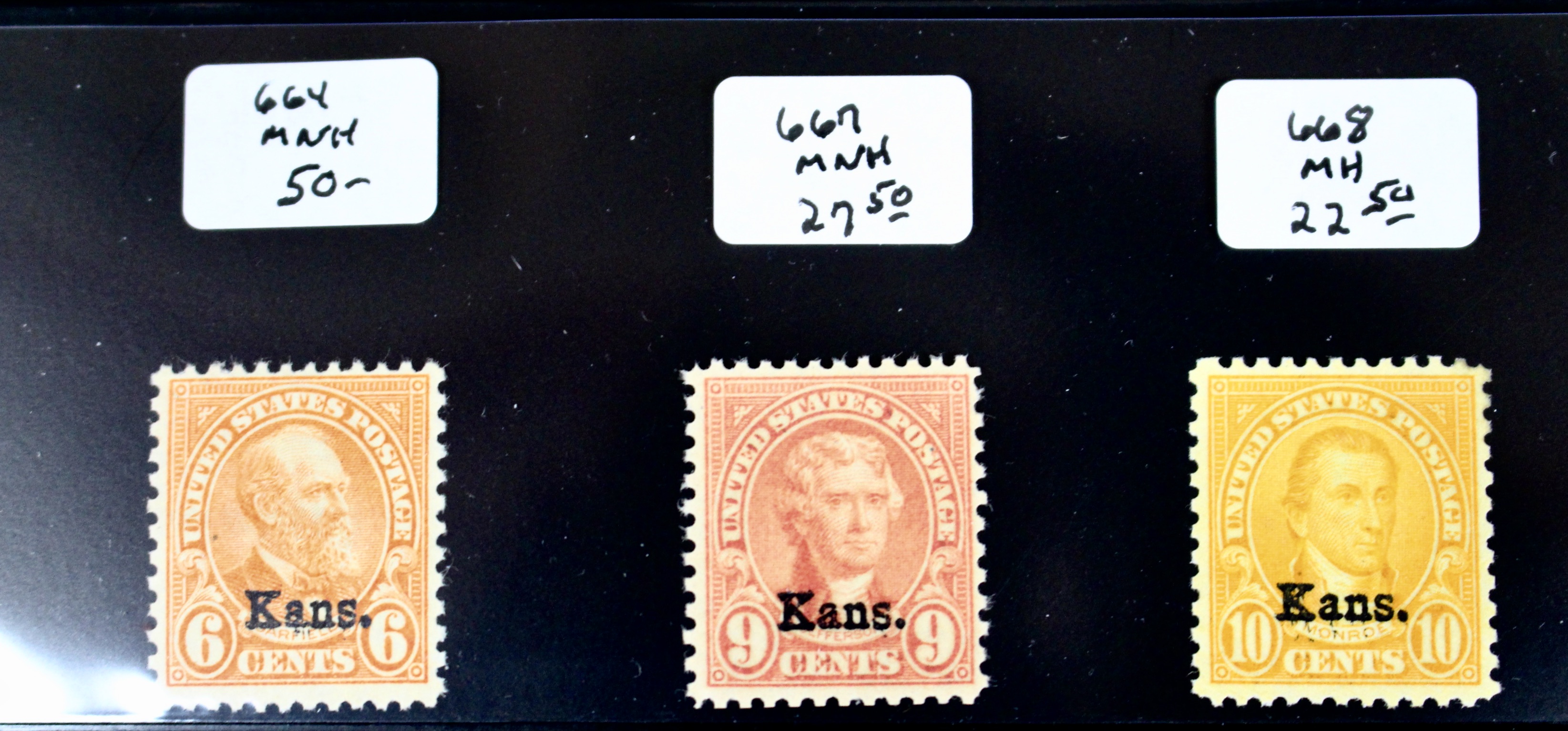 Mint Condition Group of Early U.S. Postage Stamps