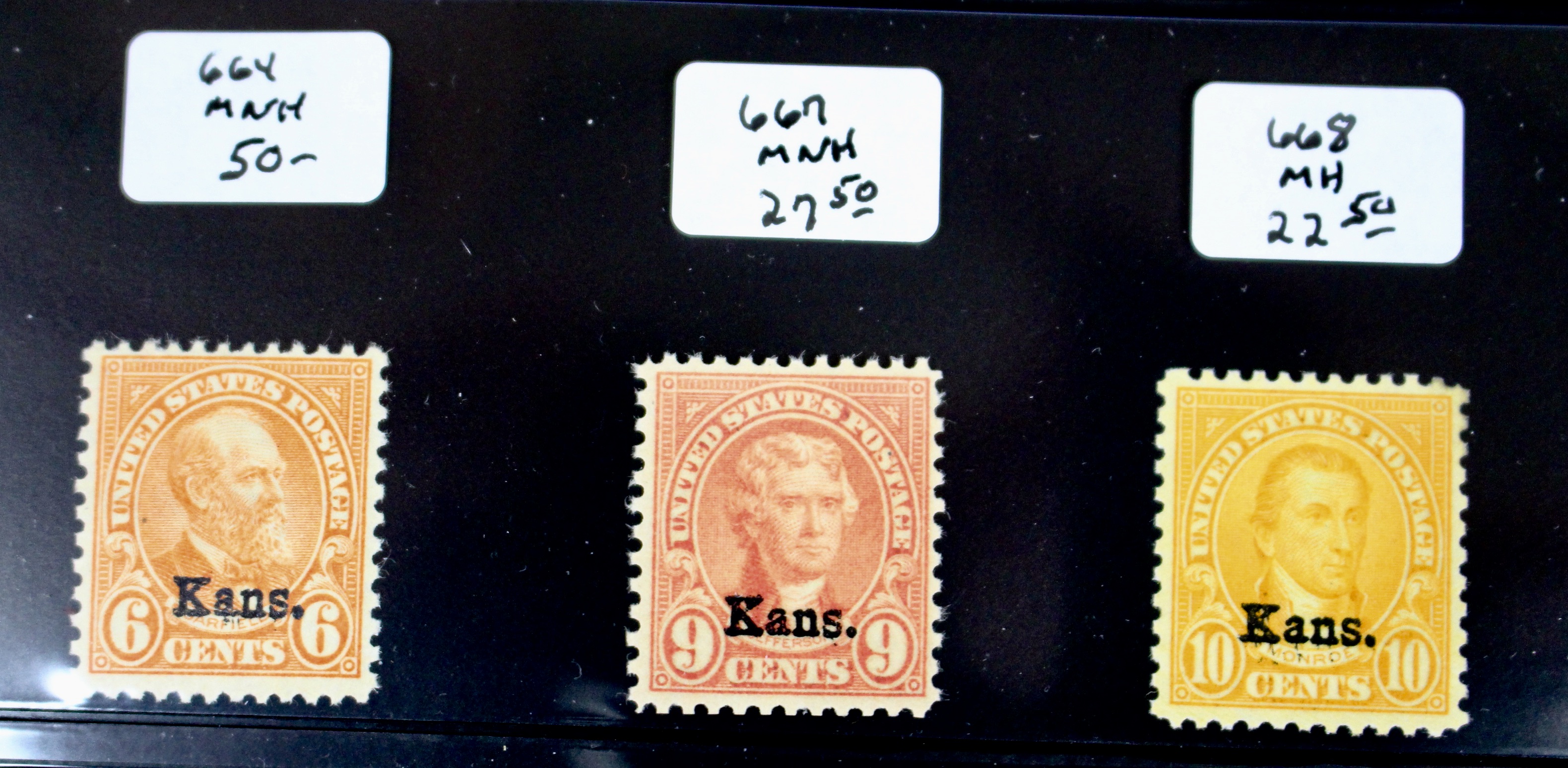 Mint Condition Group of Early U.S. Postage Stamps