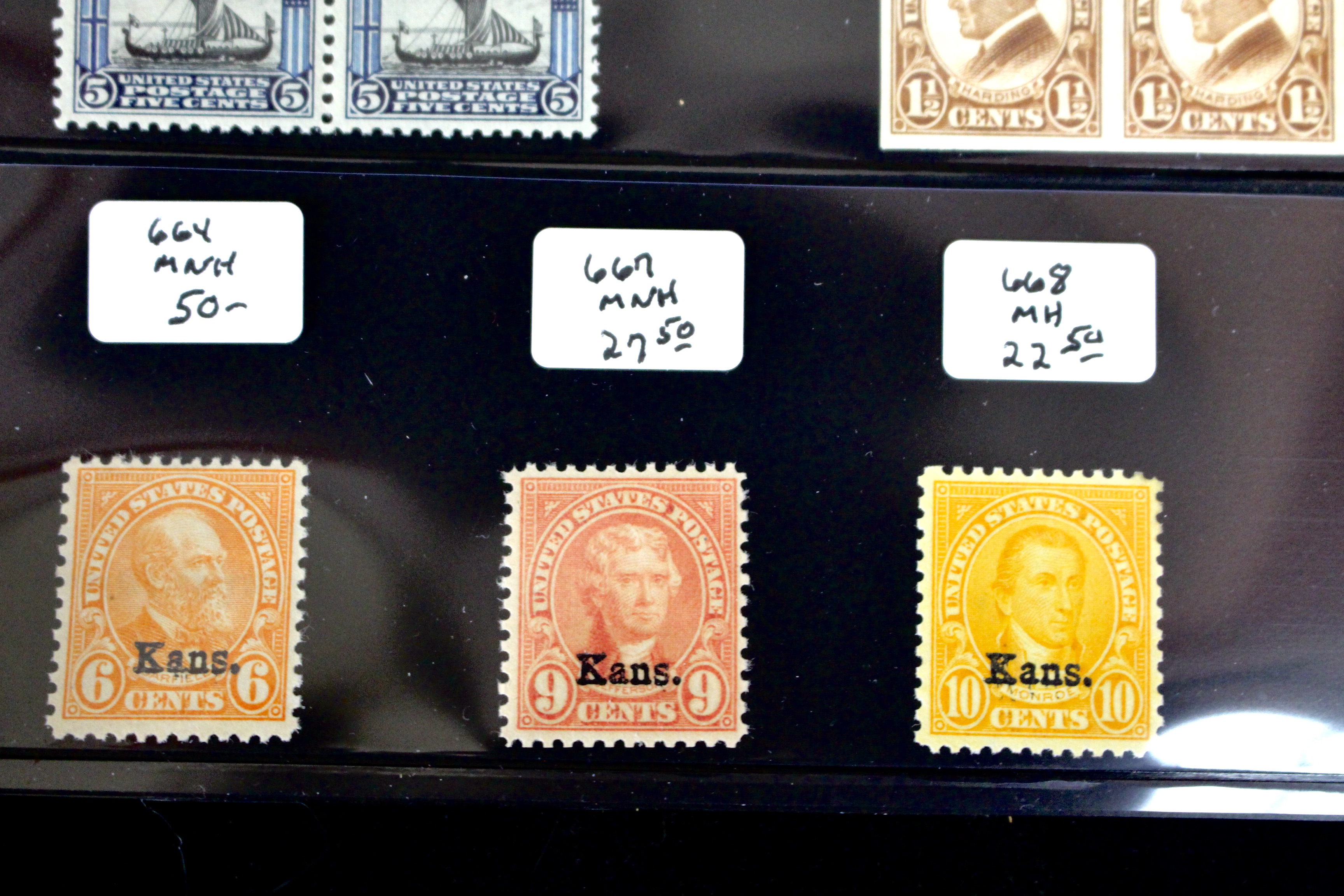 Mint Condition Group of Early U.S. Postage Stamps