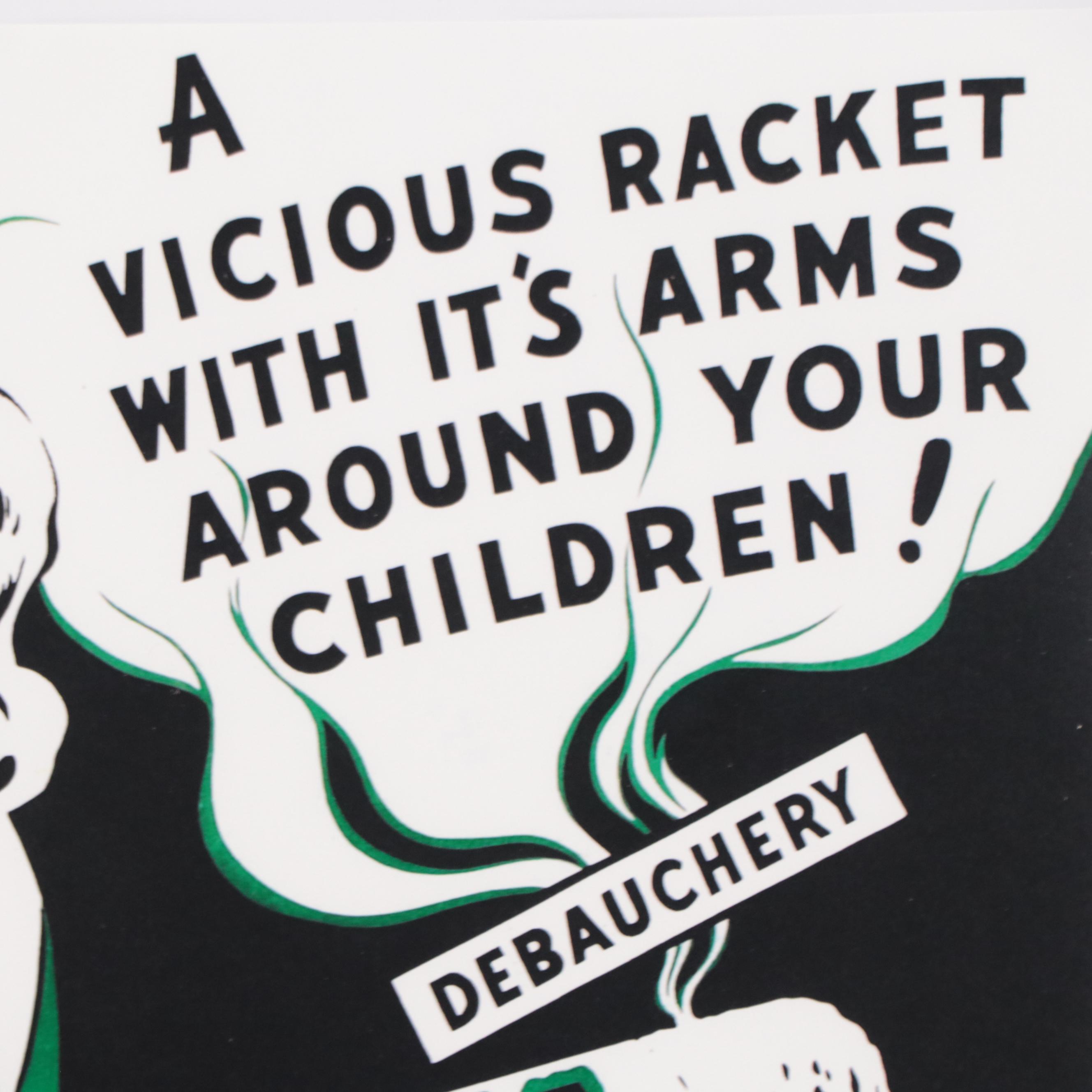 Offset Lithograph of Marijuana Propaganda Poster "Devil's Harvest"